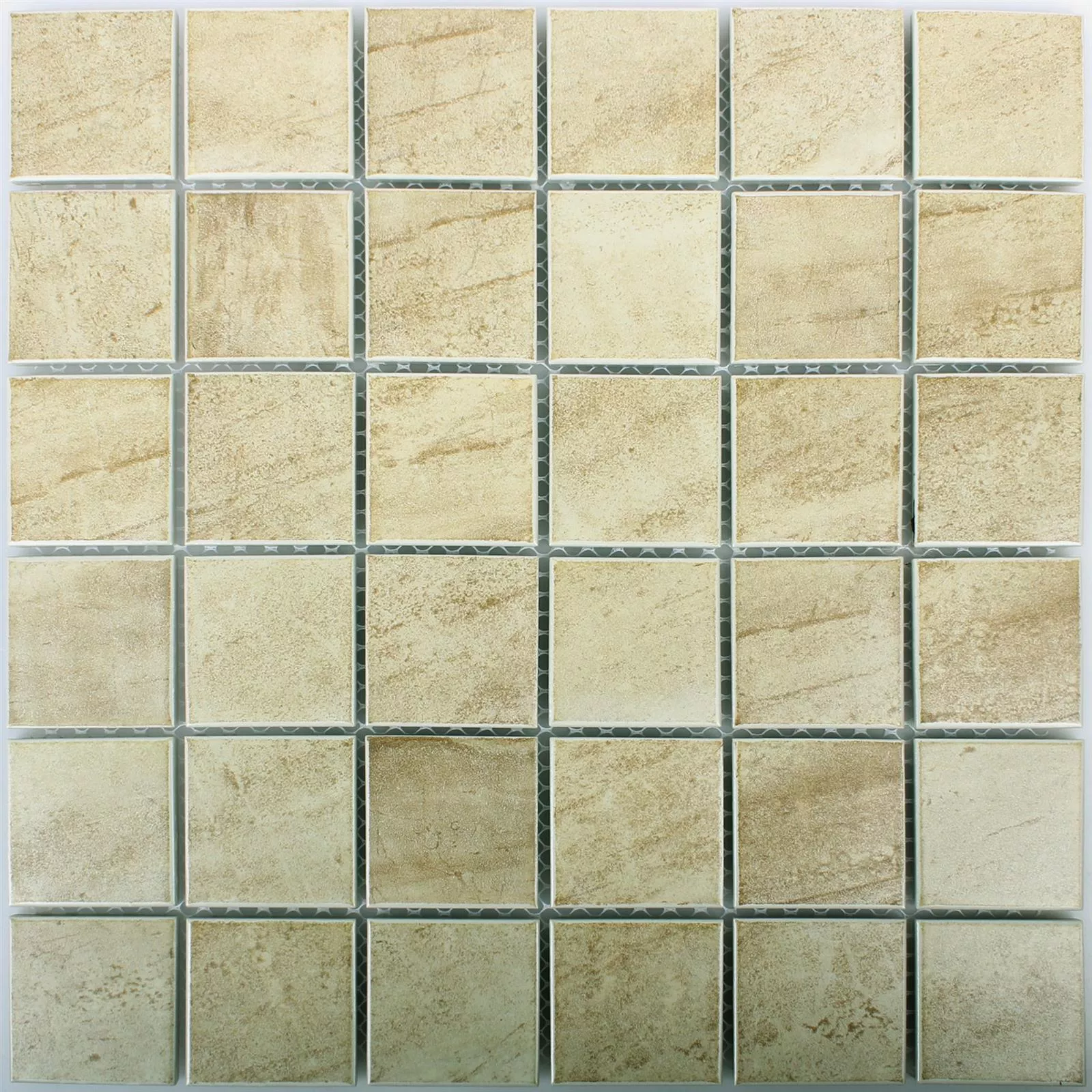 Sample Ceramic Beton Optic Mosaic Tiles Shepherd Beige