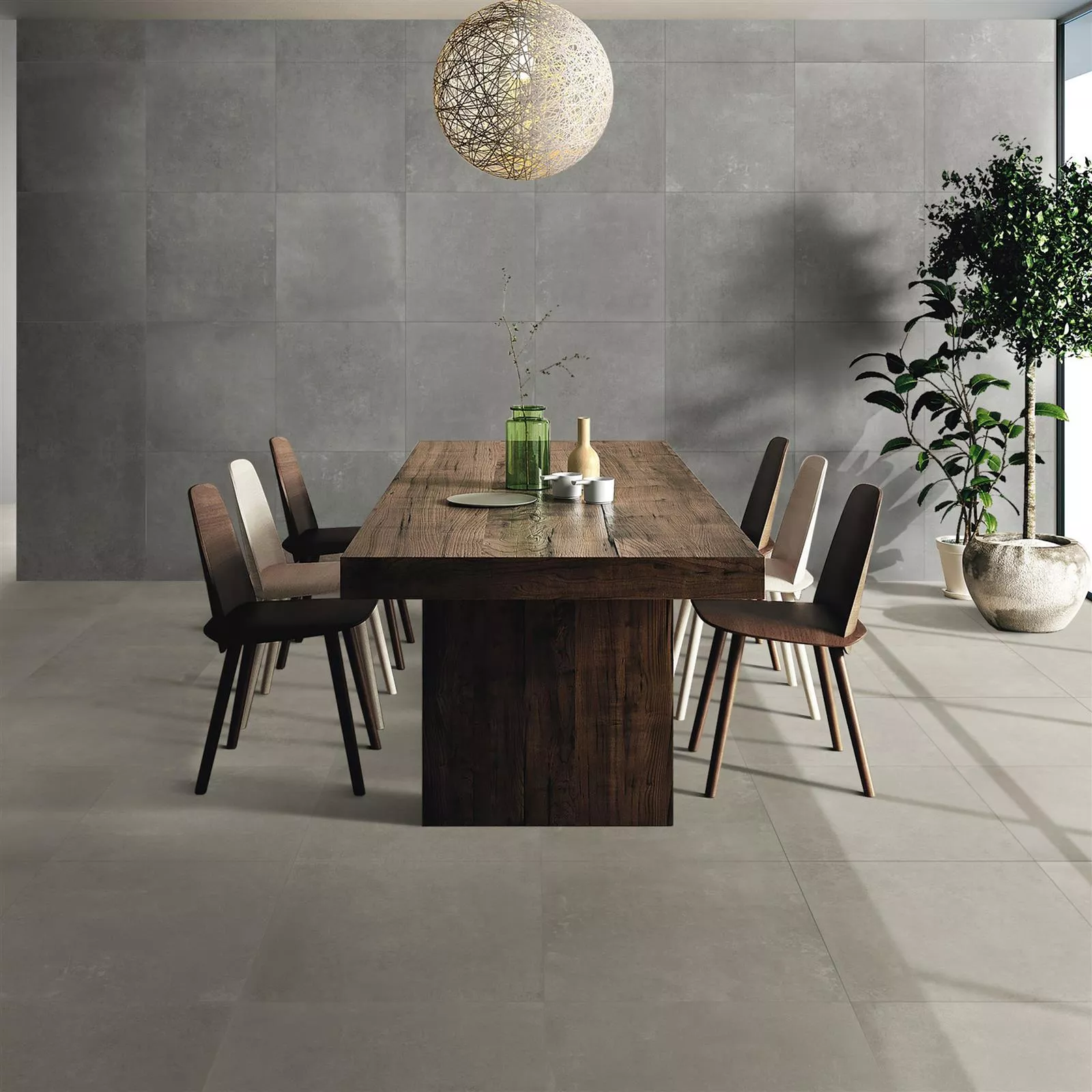 Sample Floor Tiles Cement Optic Nepal Slim Beige 60x60cm