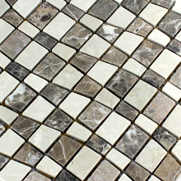 Sample Mosaic Tiles Marble Wave Castano Beige