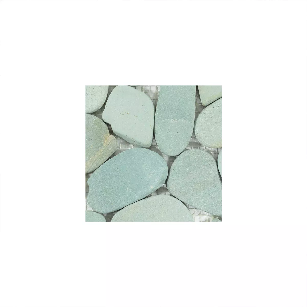 Sample River Pebbles Natural Stone Mosaic Cut Green Oasis