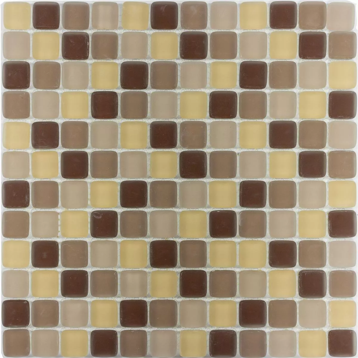 Glass Mosaic Tiles Ponterio Frosted Brown Mix