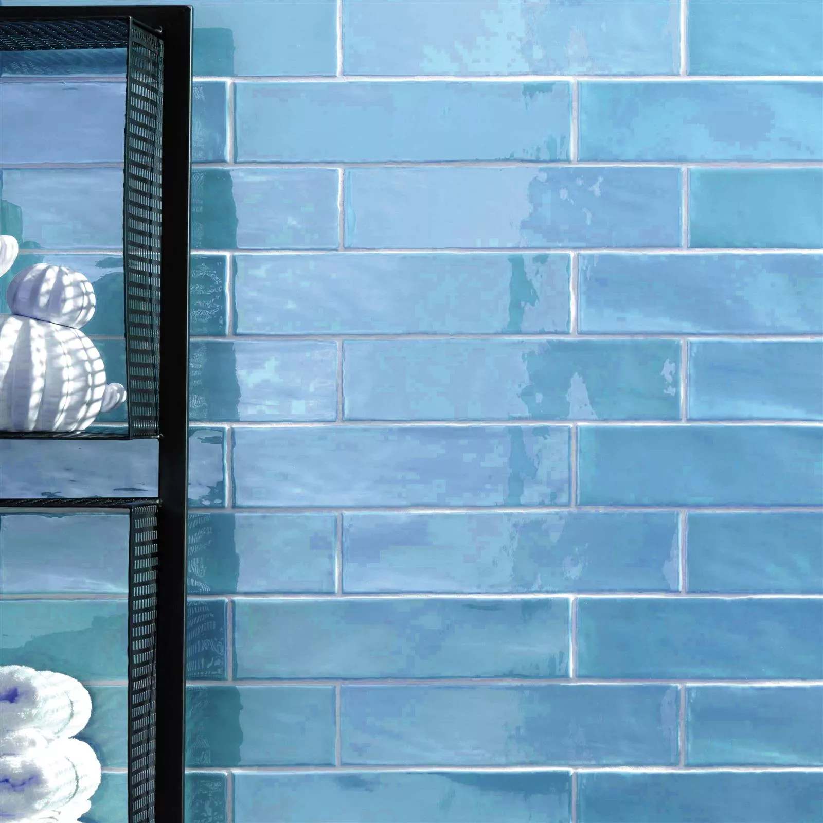 Sample Wall Tile Algier Hand Made 7,5x15cm Royal Blue