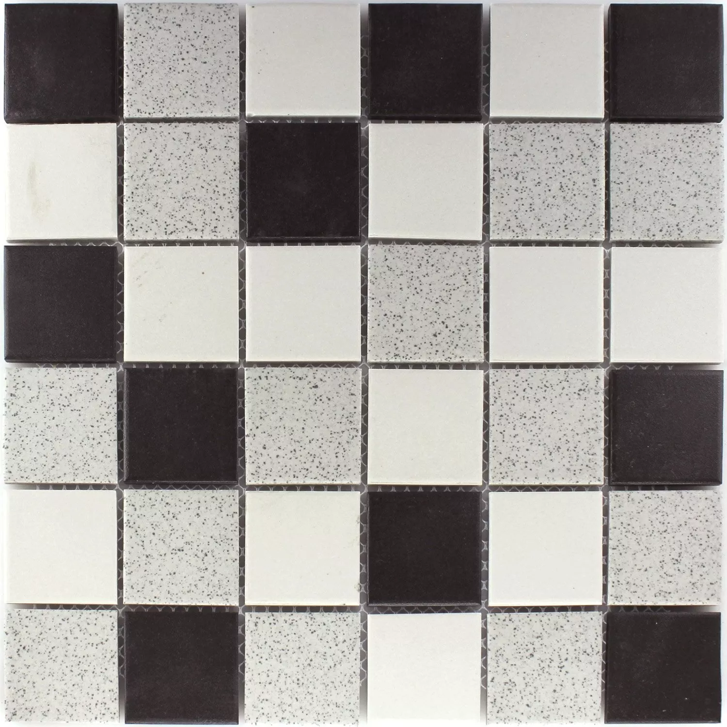 Mosaic Tiles Ceramic Black Grey Mix Mat
