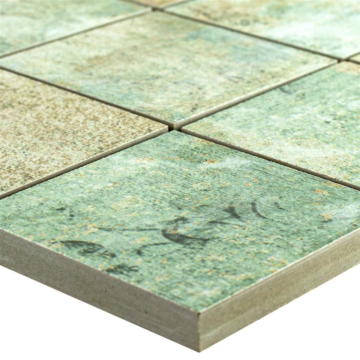 Ceramic Mosaic Tiles Moonlight Brown Green 71x71mm Ceramic Mosaic Tiles Moonlight Brown Green 71x71mm
