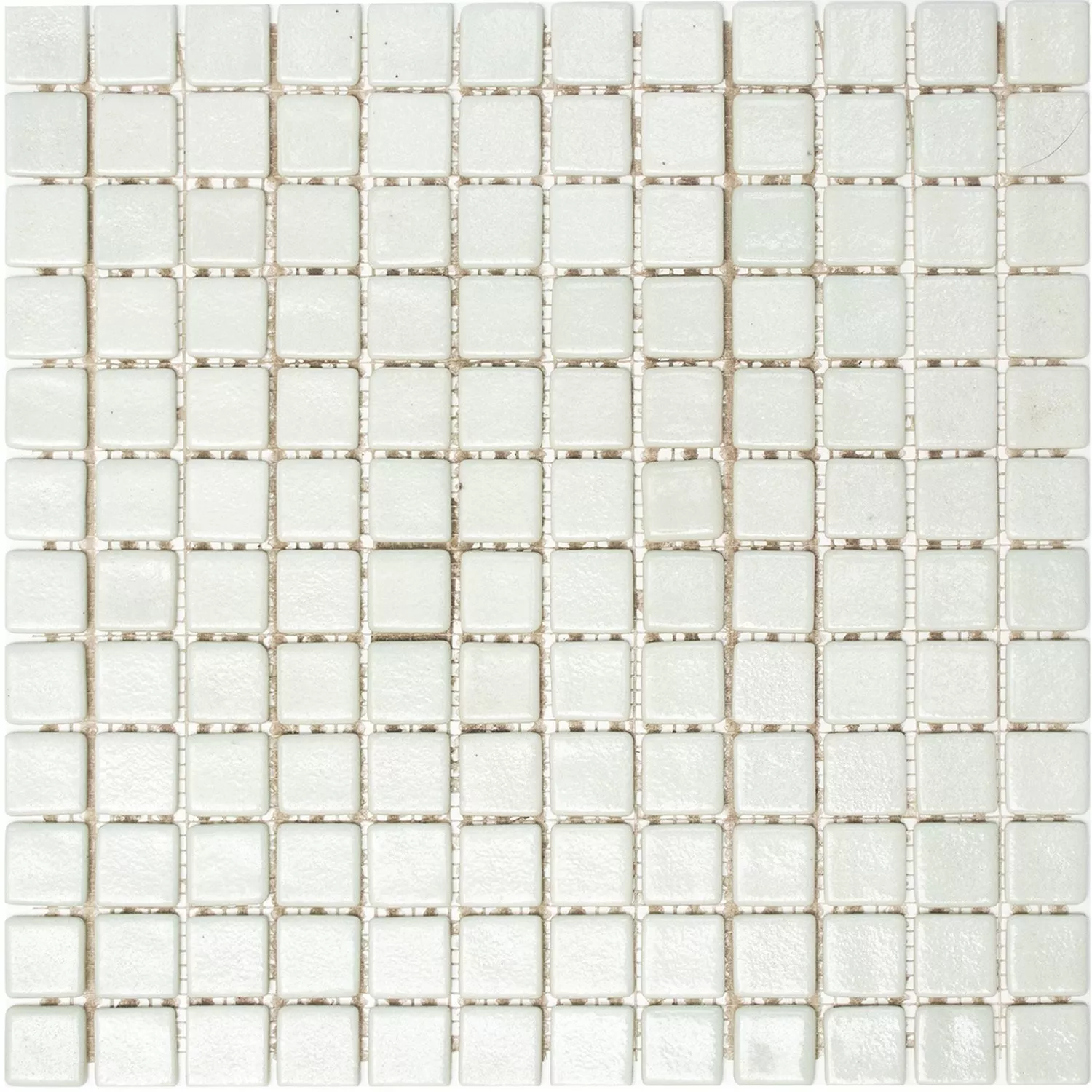Sample Mosaic Tiles Glass White Uni Non Slip