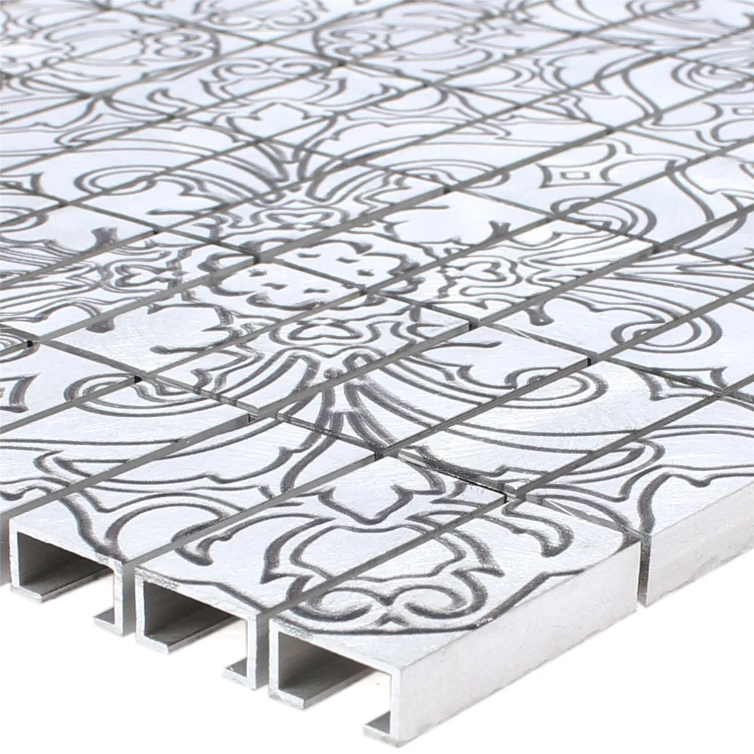 Sample Mosaic Tiles Aluminium Profitis Silver