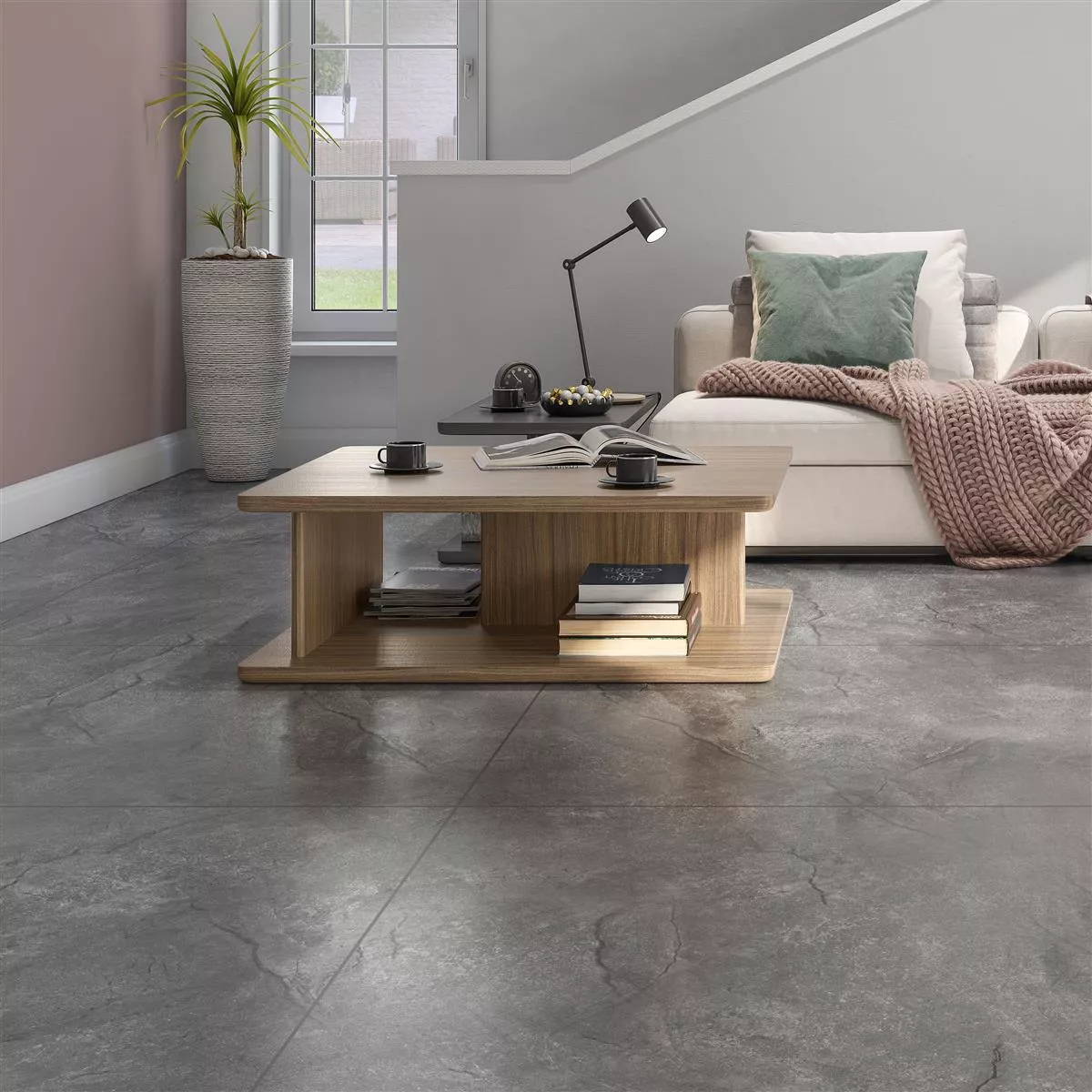 Sample Floor Tiles Pangea Marble Optic Mat Grey 120x120cm