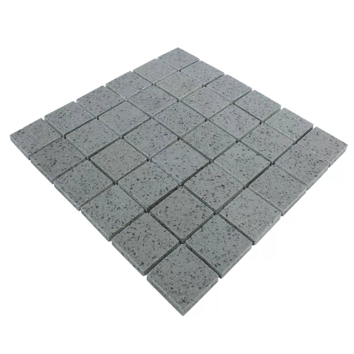 Mosaic Tiles Quartz Resin Grey 48