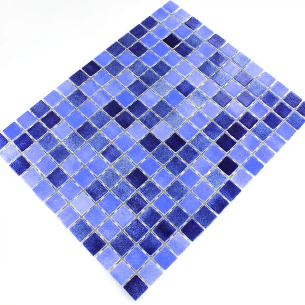 Sample Glass Swimming Pool Mosaic  Blue Mix