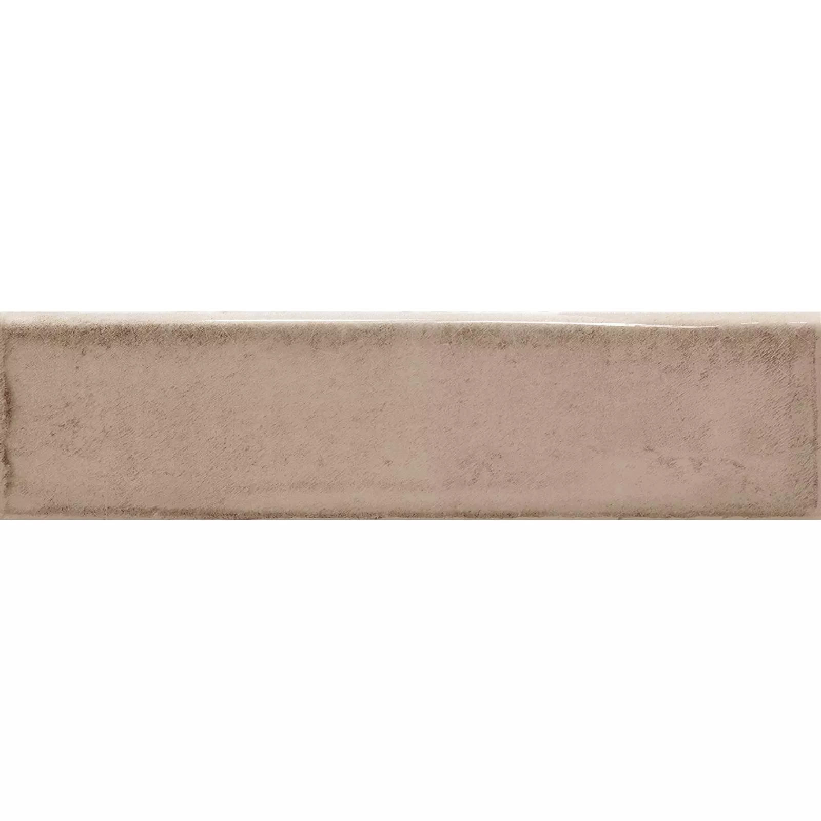 Wall Tiles Maestro Waved Glossy Light Brown 7,5x30cm