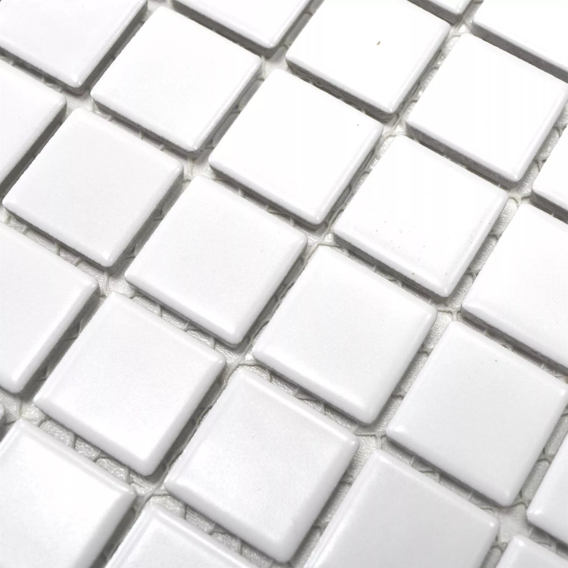 Mosaic Tiles Ceramic White Mat