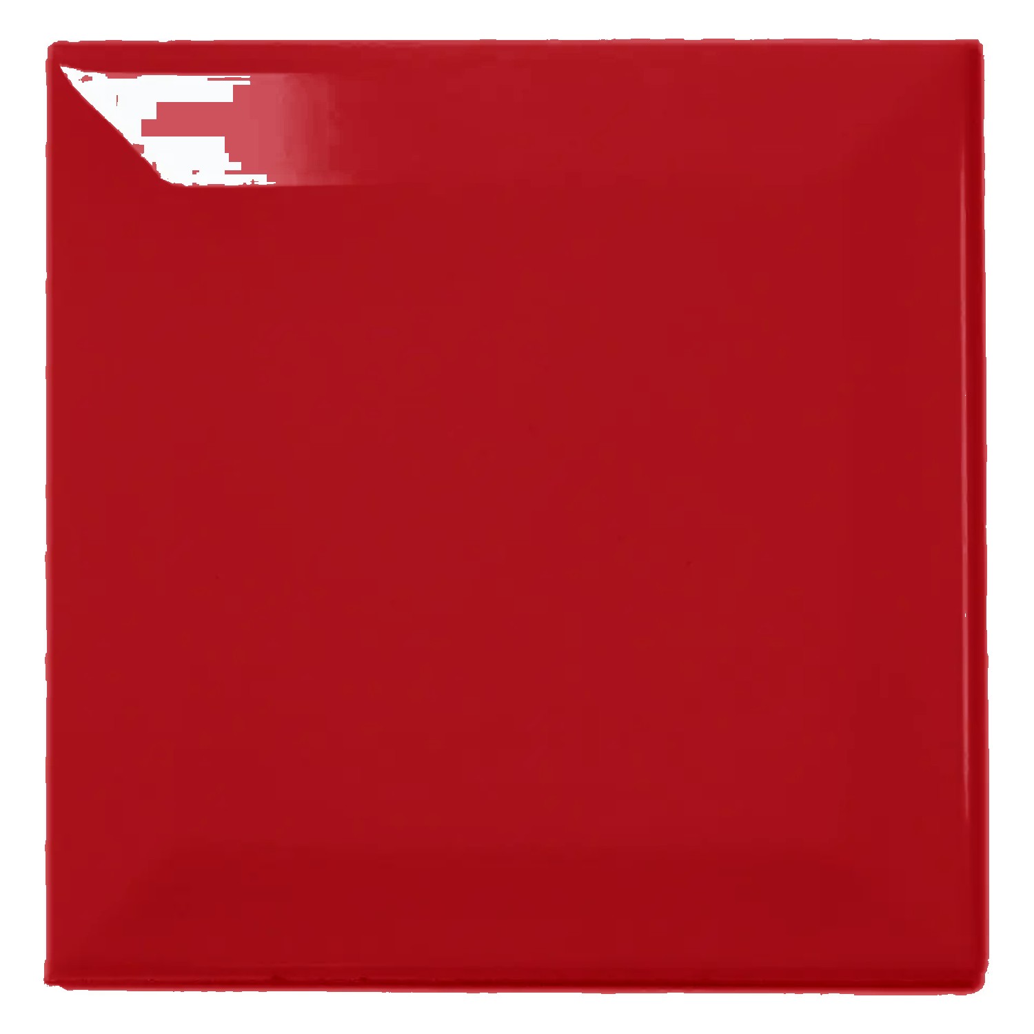 Metro tile Red Glossy 10x10 cm Facet Catarina Fuego