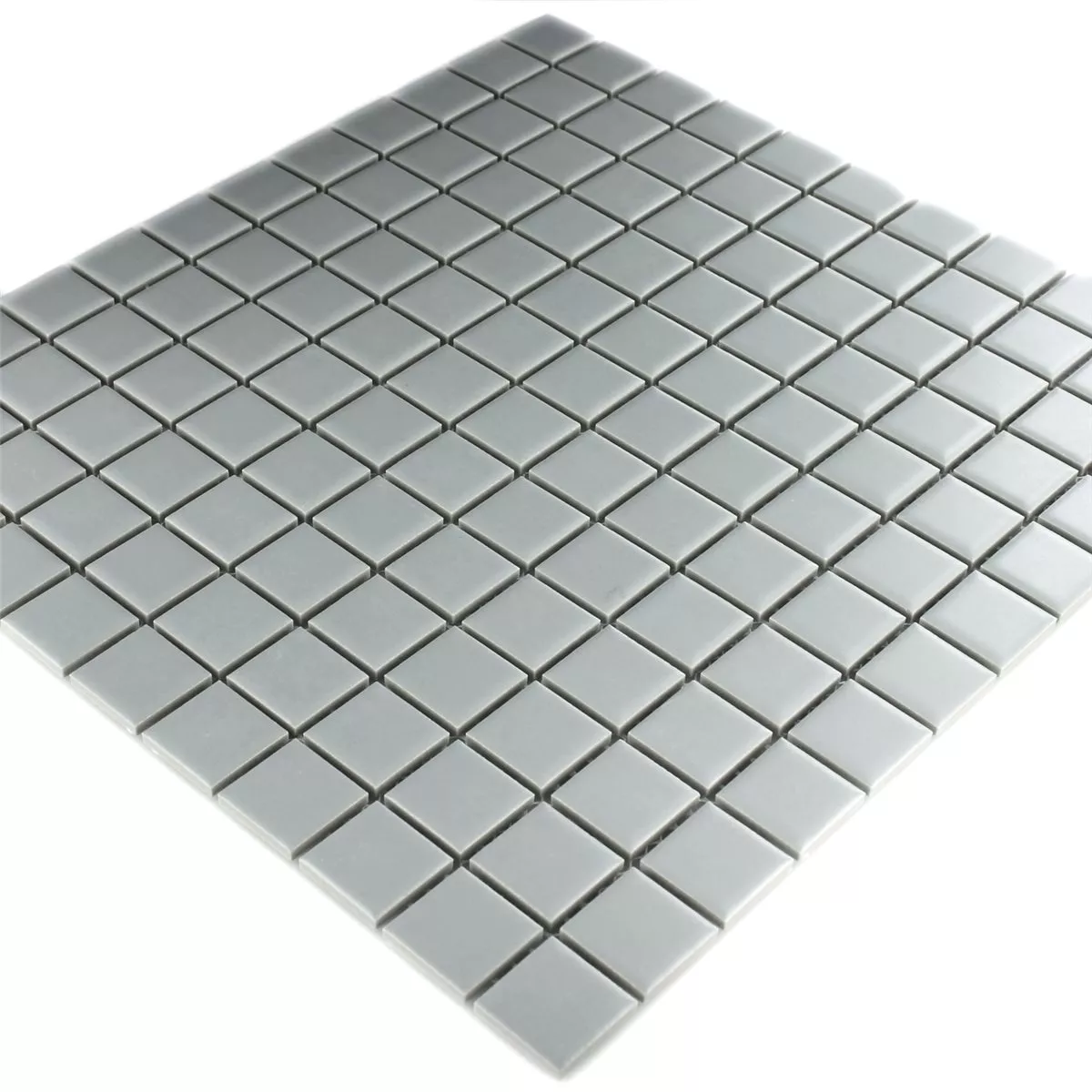 Sample Mosaic Tiles Ceramic Grey Mat Uni
