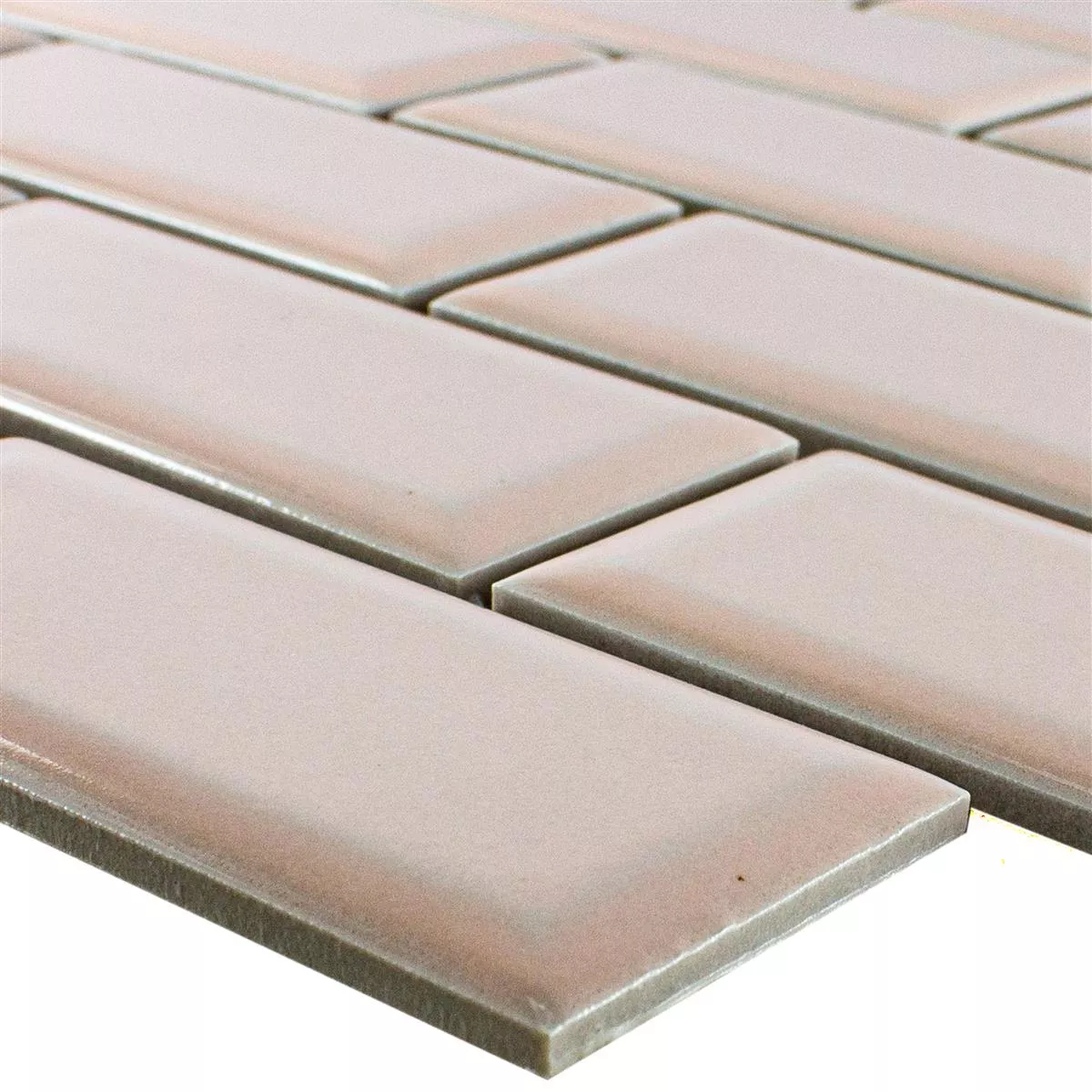 Sample Ceramic Mosaic Tiles StPauls Metro Facet Pink Sample Ceramic Mosaic Tiles StPauls Metro Facet Pink
