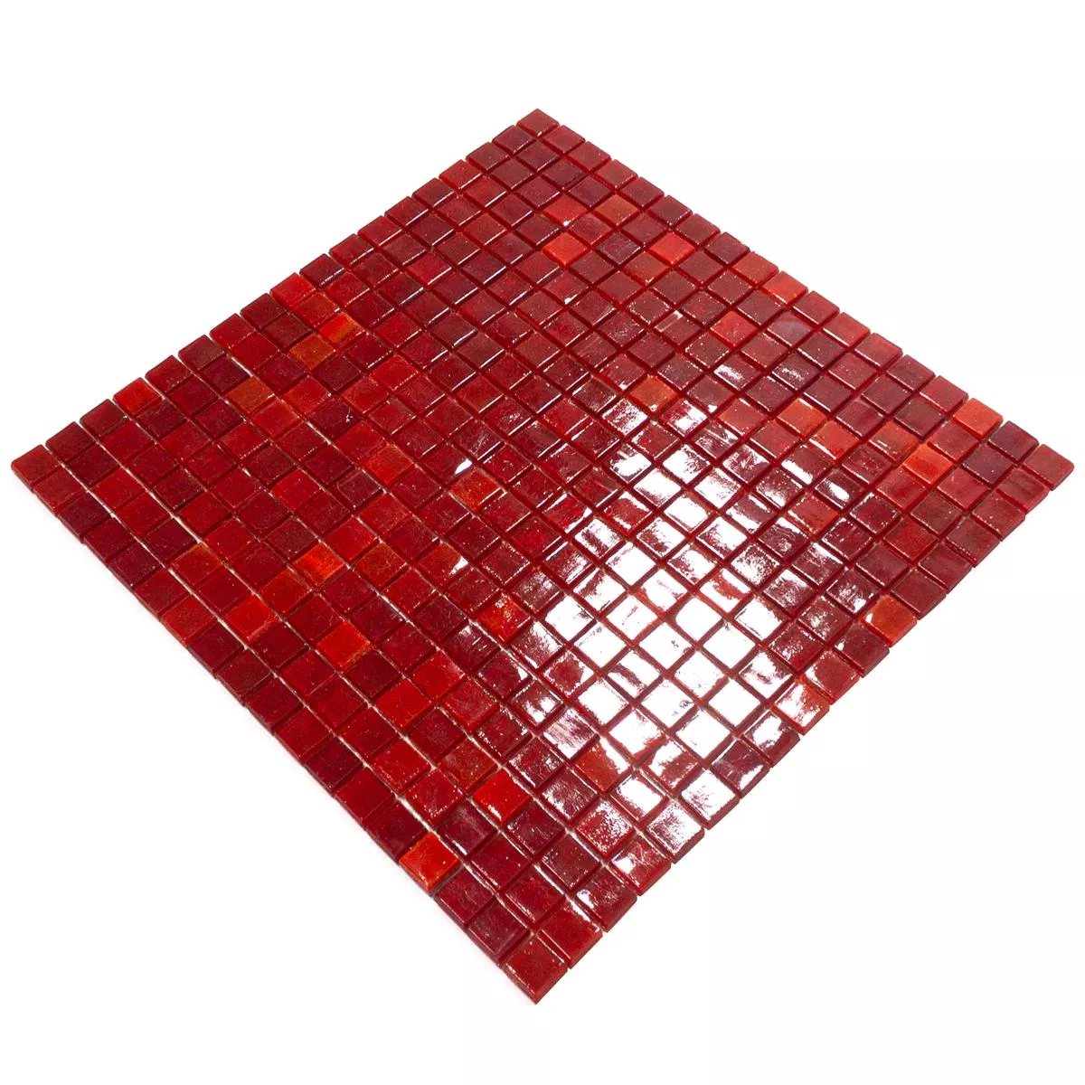 Sample Glass Mosaic Tiles Vera Red Mix