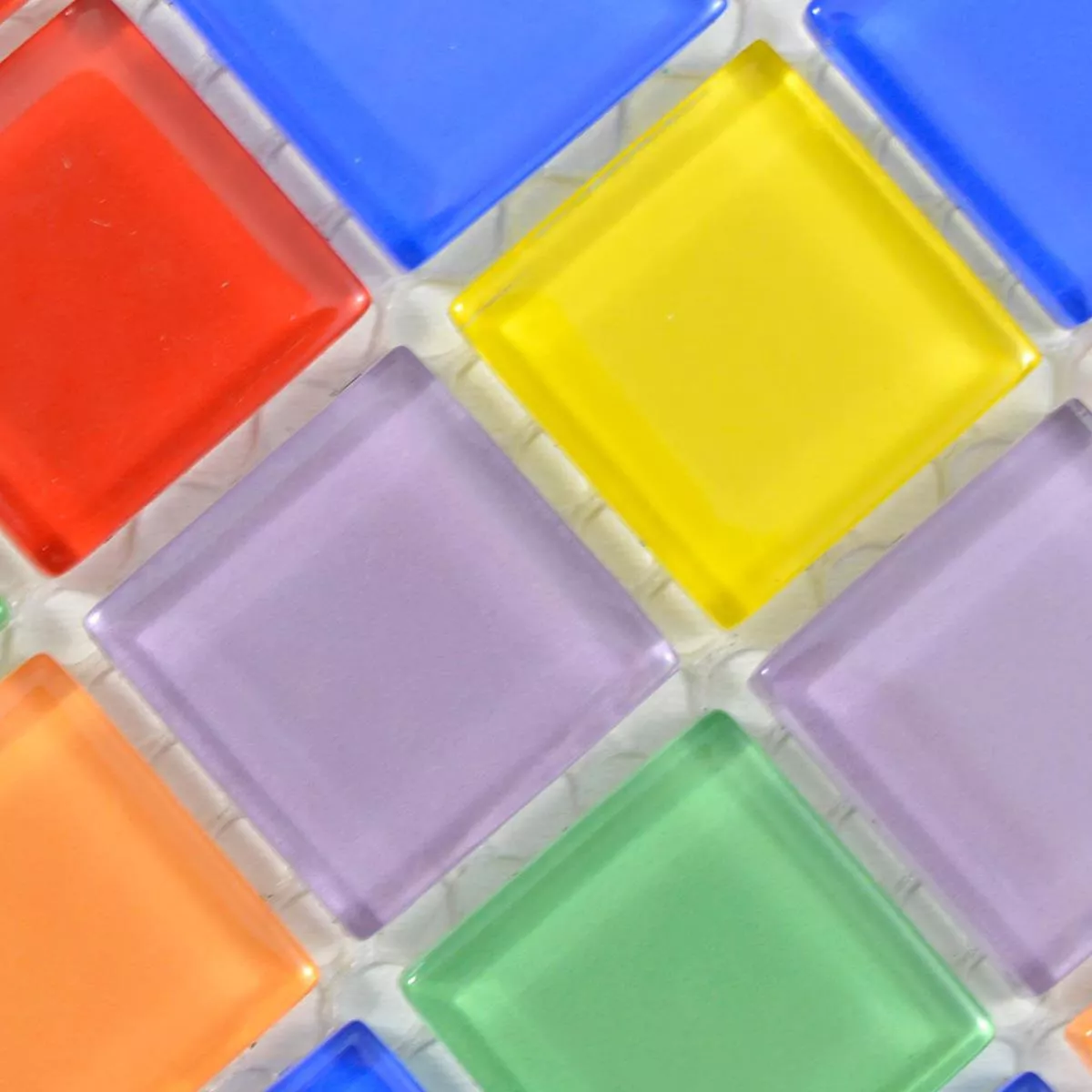 Sample Glass Mosaic Tiles Ararat Colored Mix Slim