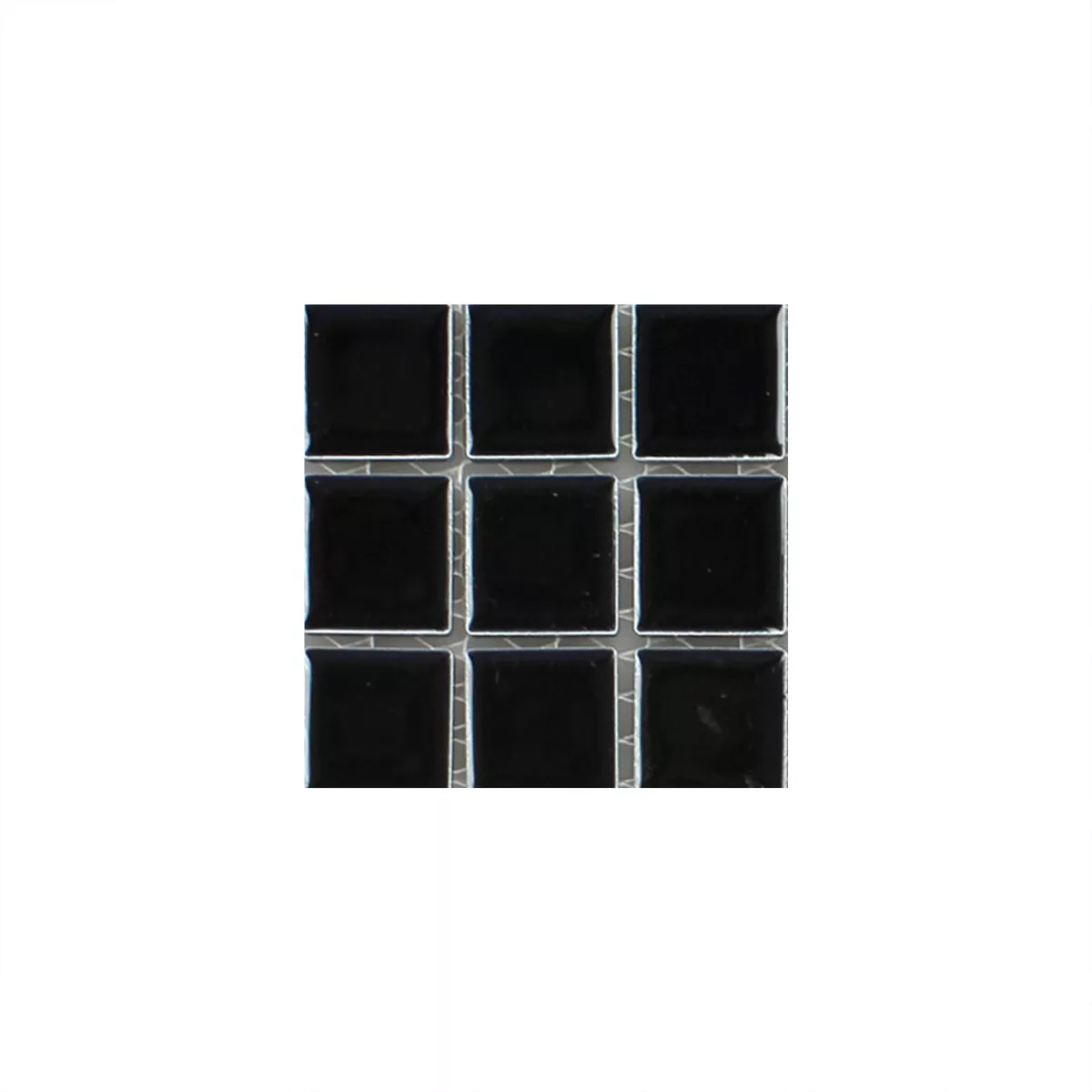 Sample Mosaic Tiles CeramicMirror Black Uni