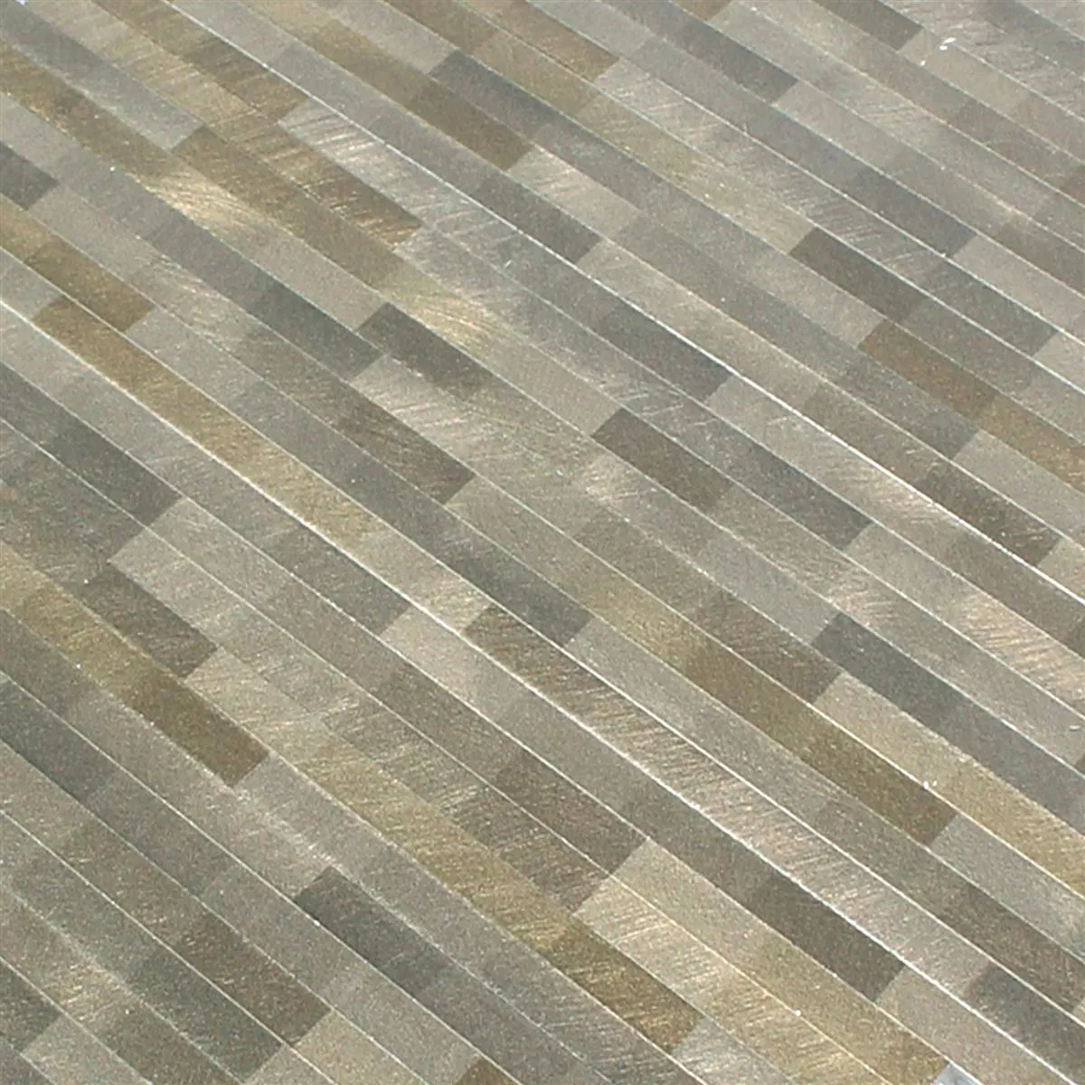Mosaic Tiles Aluminium Wishbone Brown Beige