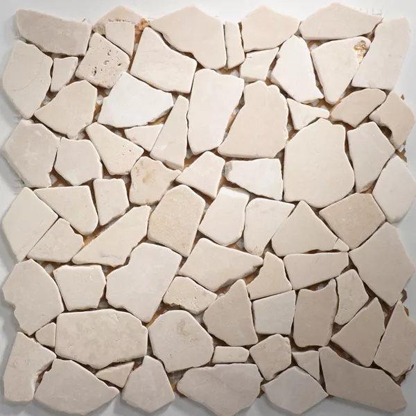 Mosaic Tiles Broken Marble Beige