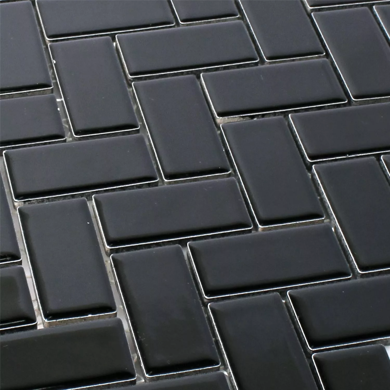 Mosaic Tiles Ceramic Casillas Black Mat