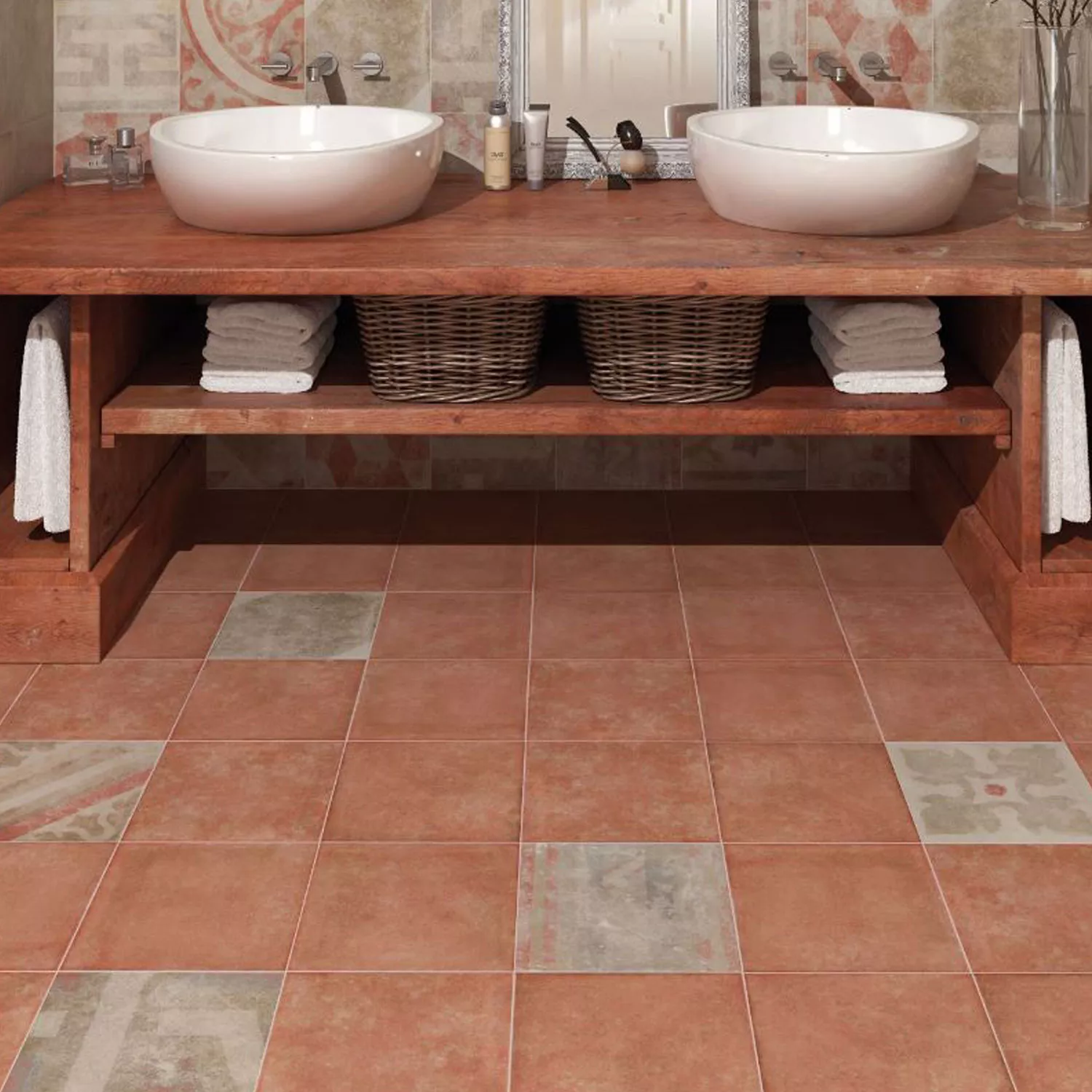 Sample Cement Tiles Optic Floor Tiles Milano Rosso