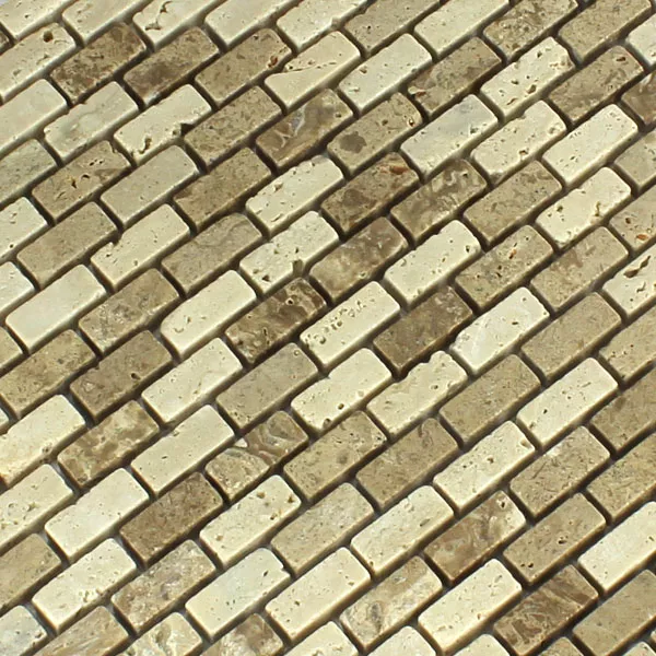 Sample Mosaic Tiles MaTravertino Gironde Noce