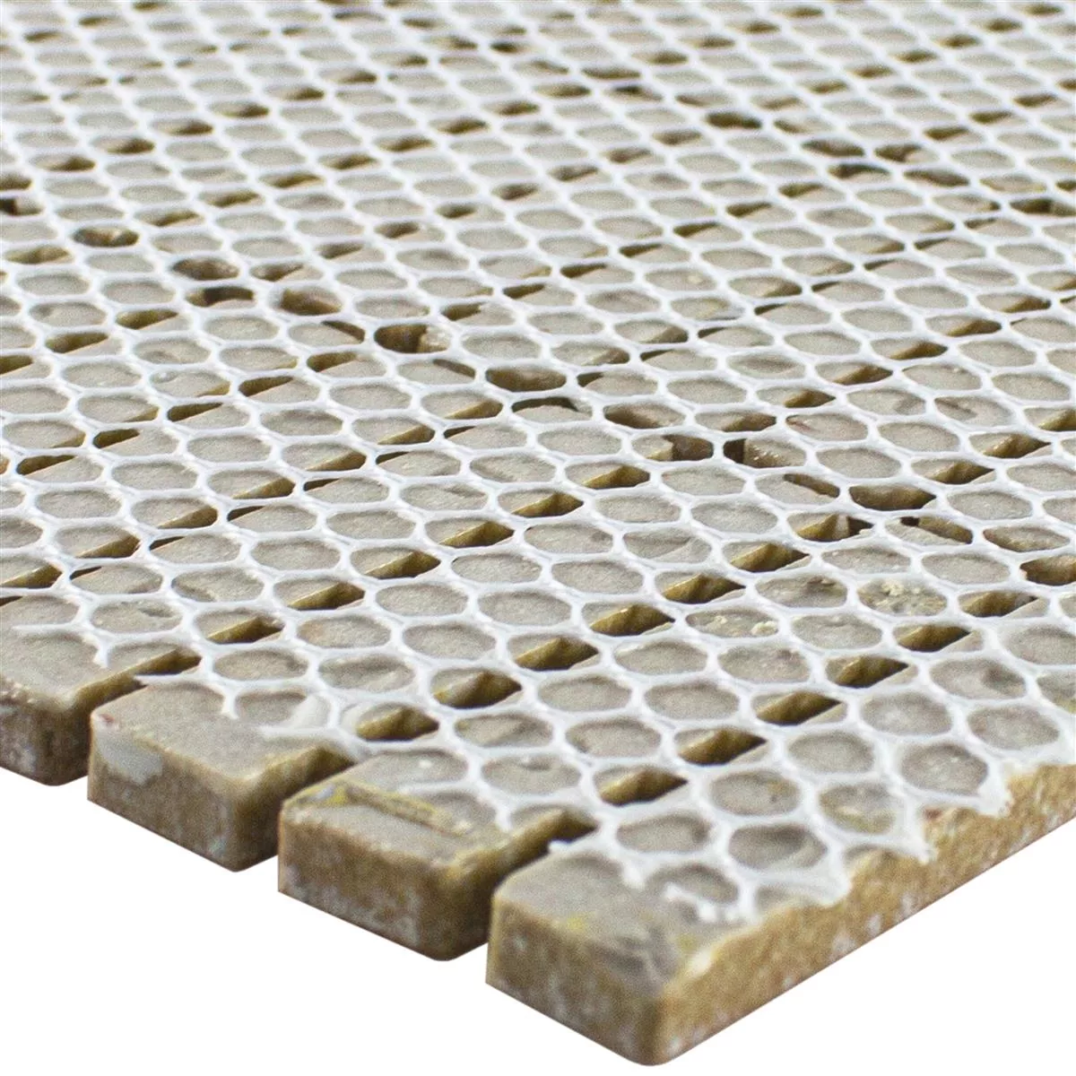 Sample Ceramic Mosaic Tiles Midway Blanc Glossy