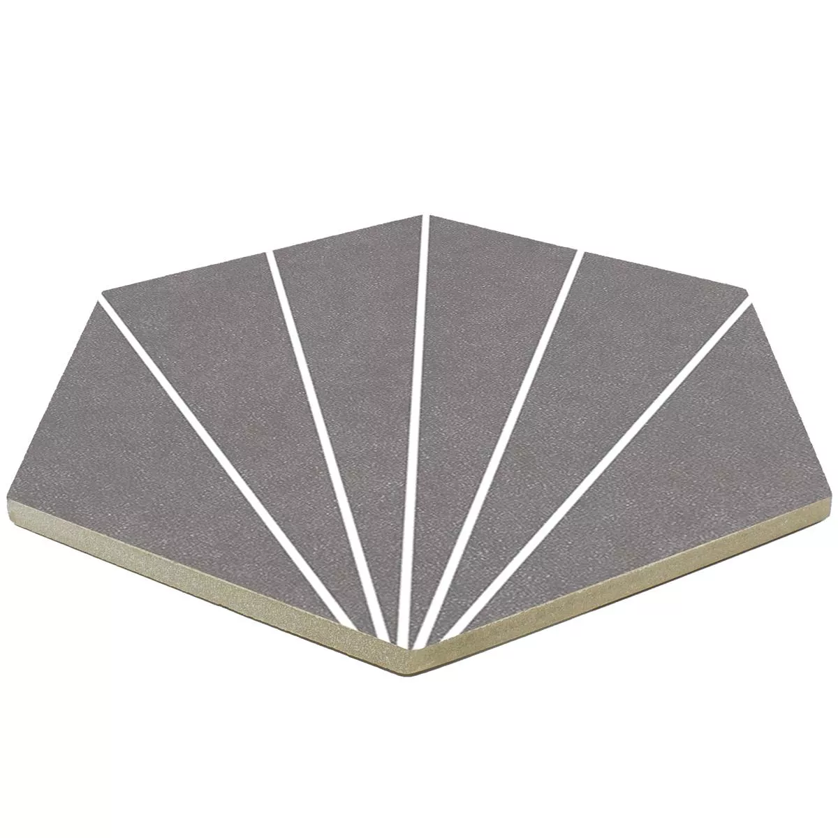 Porcelain Stoneware Tiles Millennium Hexagon 3D Optic Grey 22,5 x 25,9cm