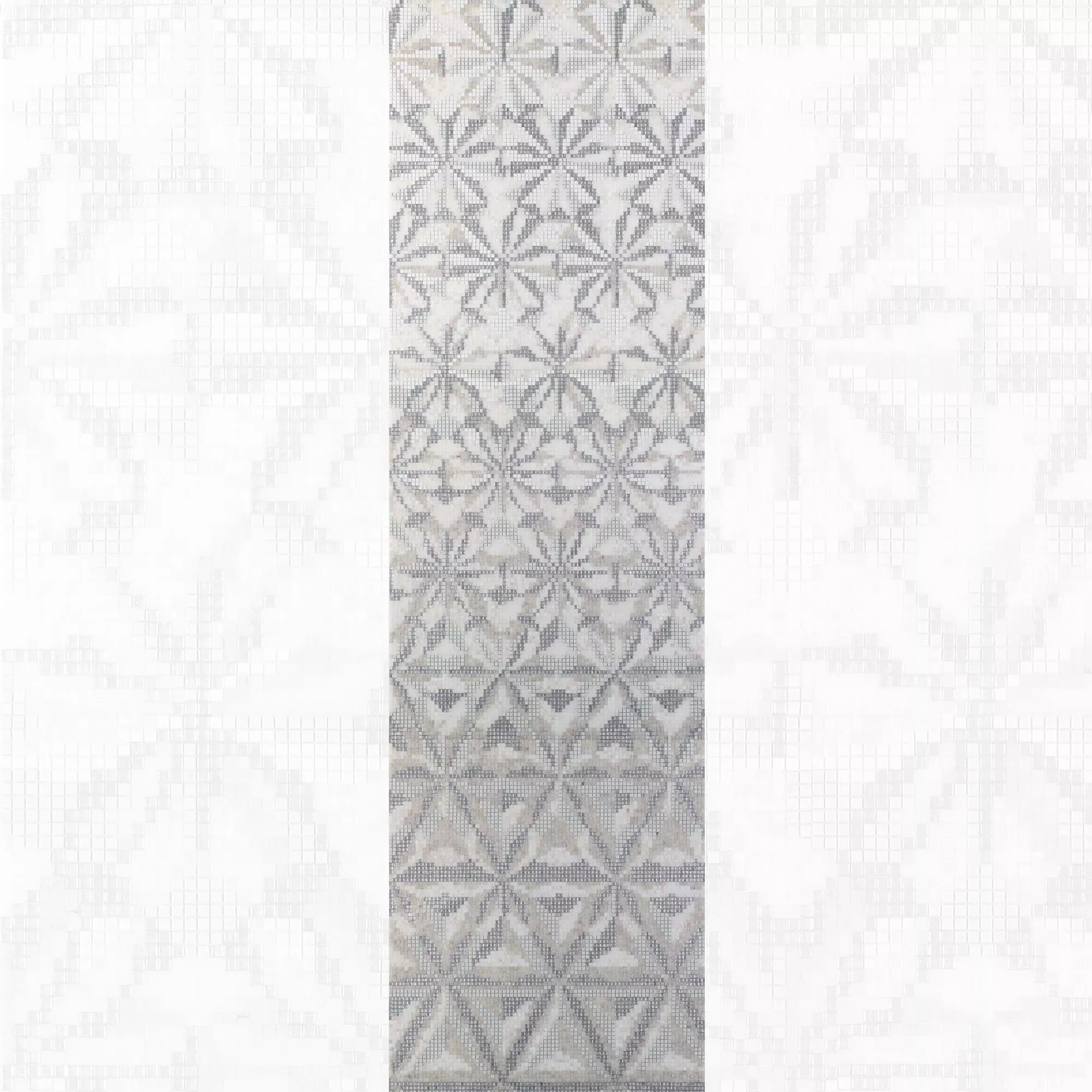 Glass Mosaic Picture Magicflower White 90x240cm