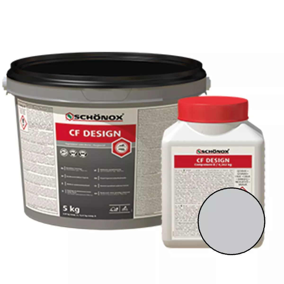 Joint mortar Schönox CF Design epoxy resin Colorfuge silver grey 5 kg