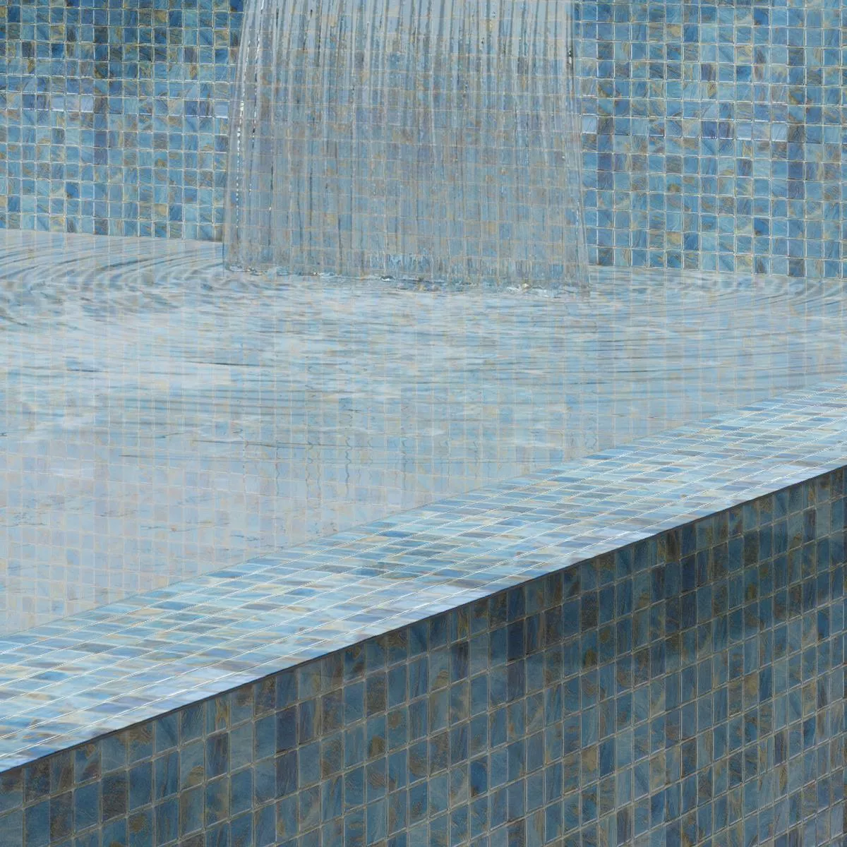 Glass Swimming Pool Mosaic Alassio Blue 25