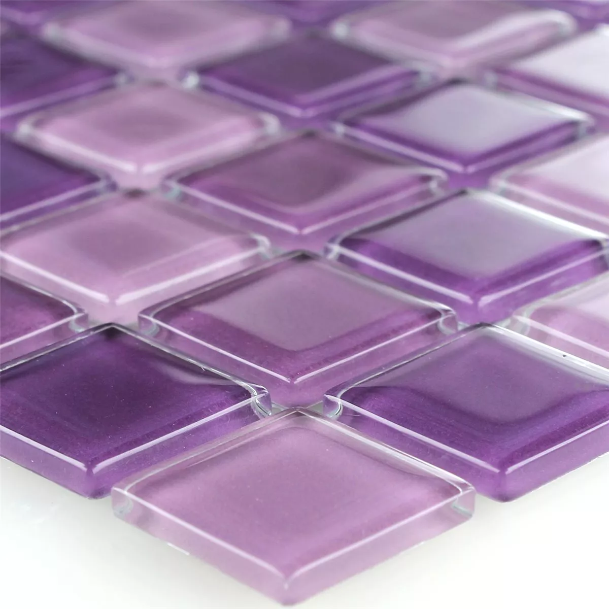 Mosaic Tiles Glass Purple Mix 25x25x4mm Mosaic Tiles Glass Purple Mix 25x25x4mm