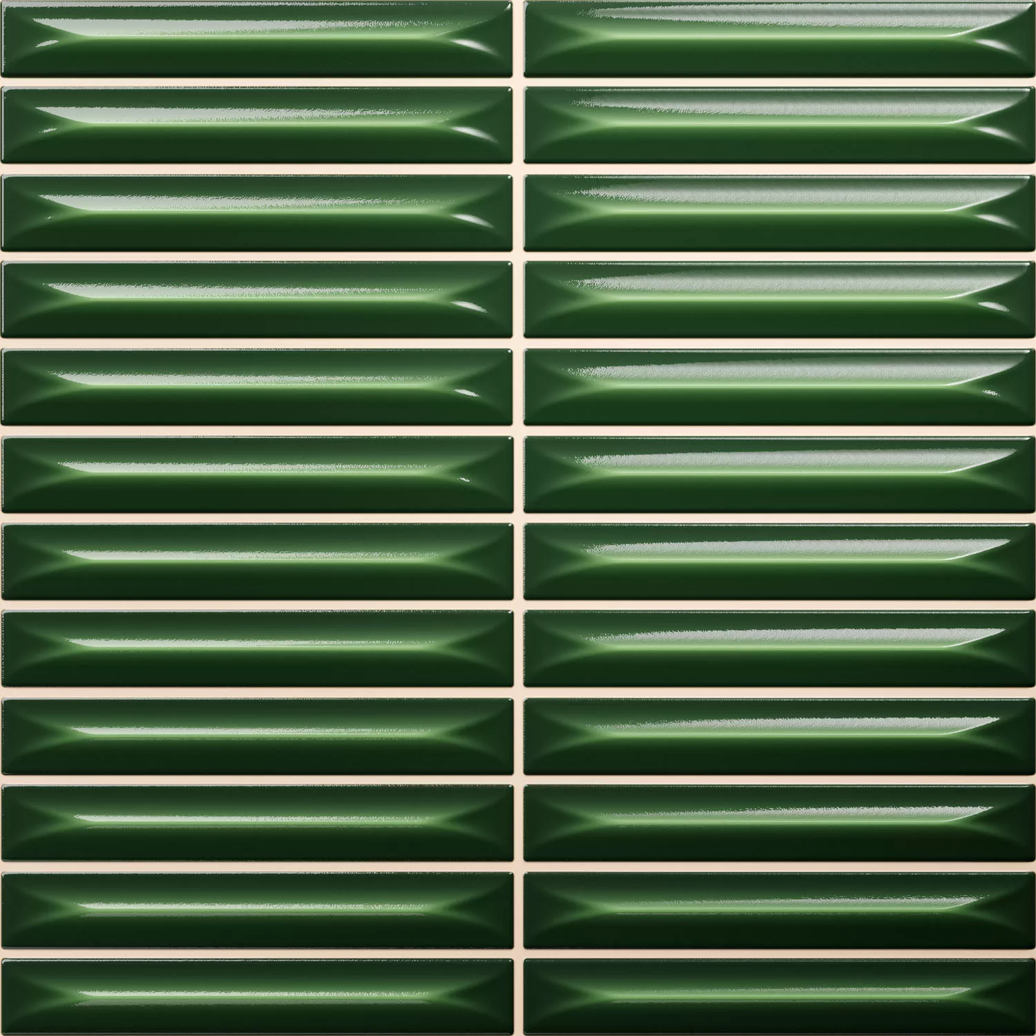 Bevel Victorian Green Glossy Sticks 20x20 cm