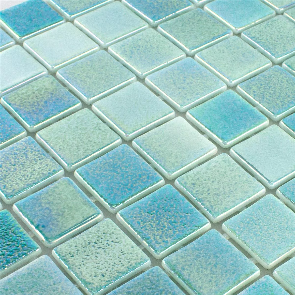 Sample Glass Swimming Pool Mosaic McNeal Cyan 38