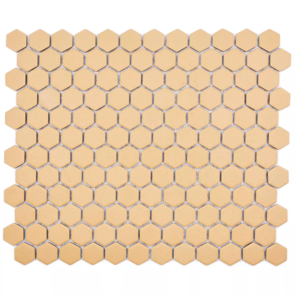 Ceramic Mosaic Bismarck R10B Hexagon Ocher Orange H23