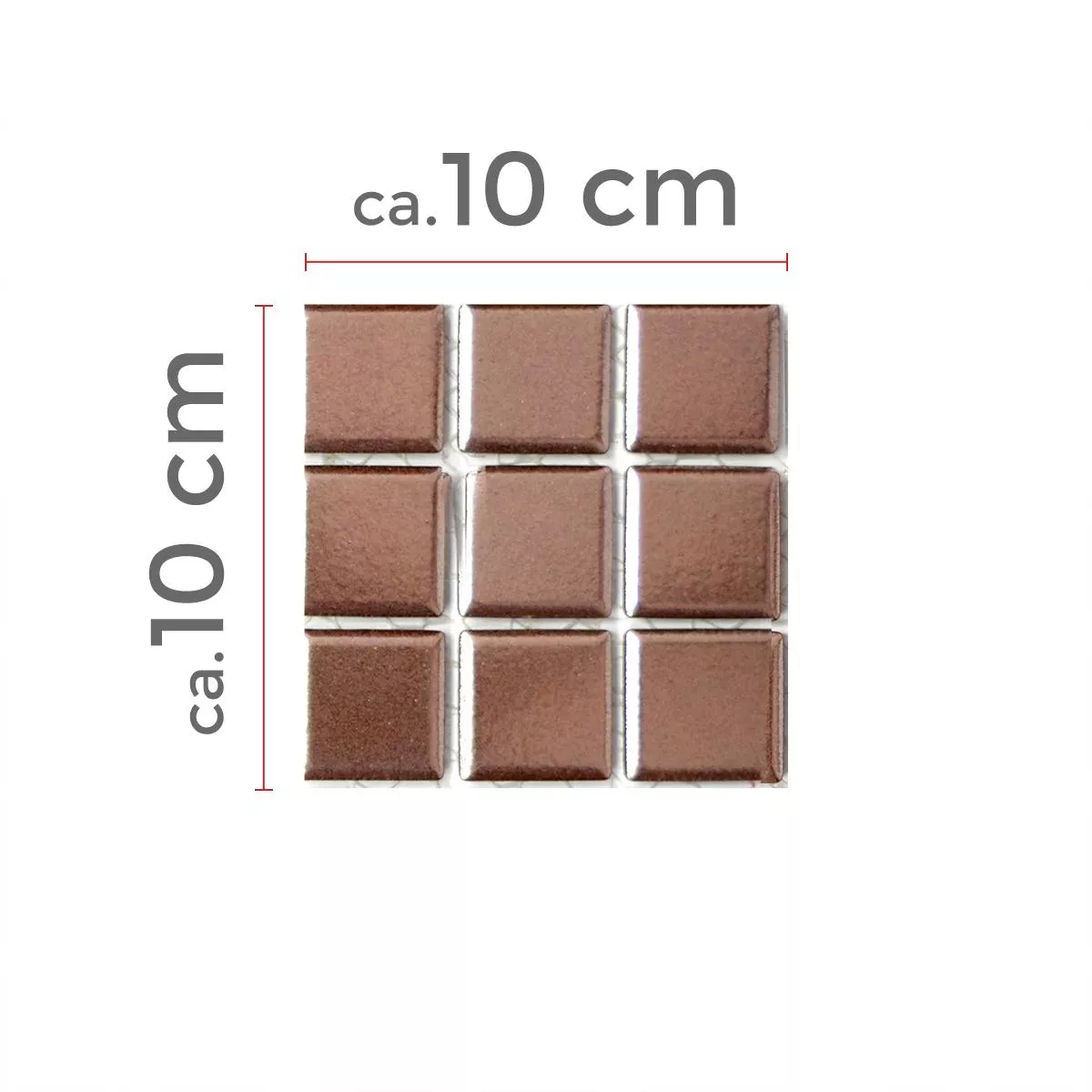 Sample Ceramic Mosaic Tiles Zando Copper Square