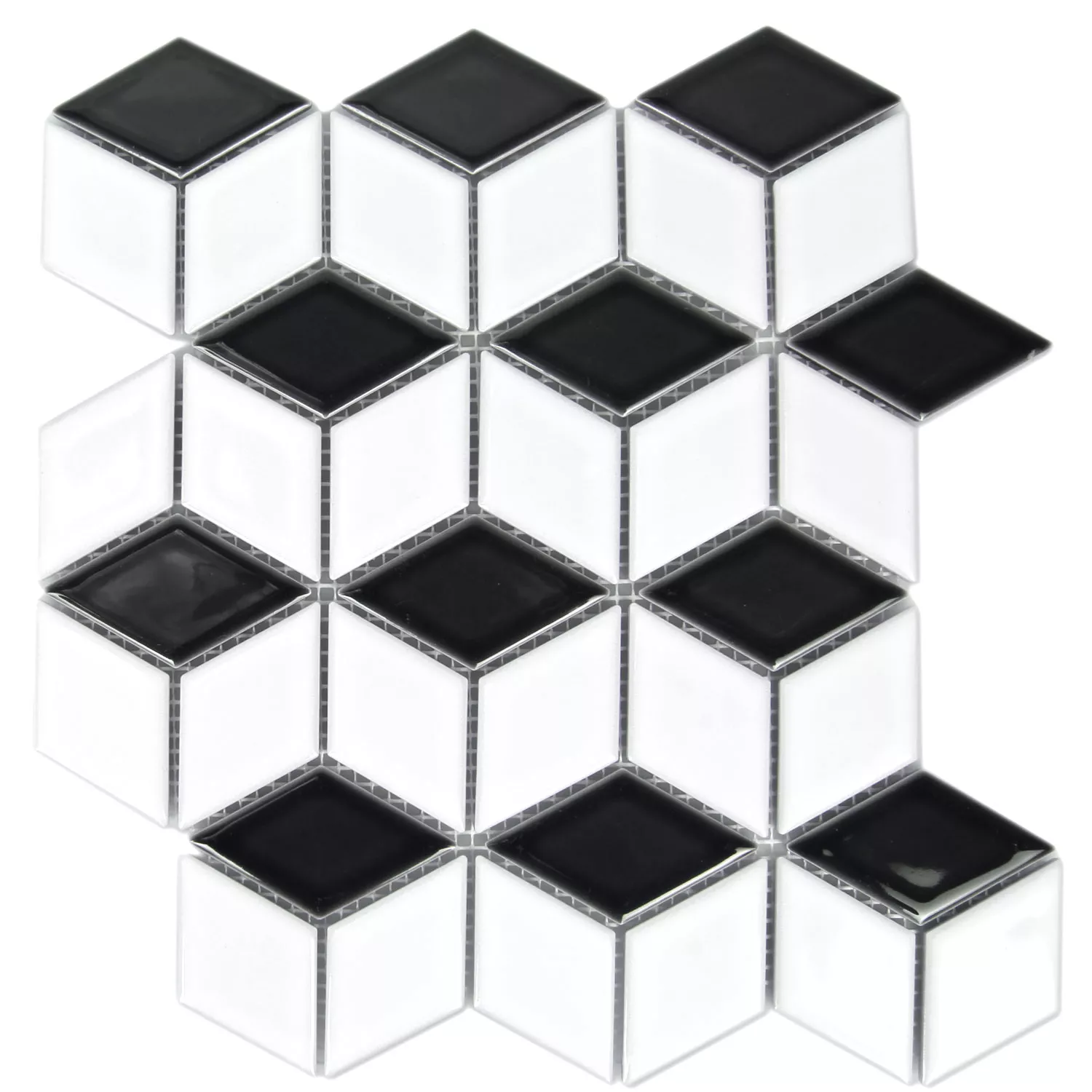 Ceramic Mosaic Kosmos 3D Cube Glossy
