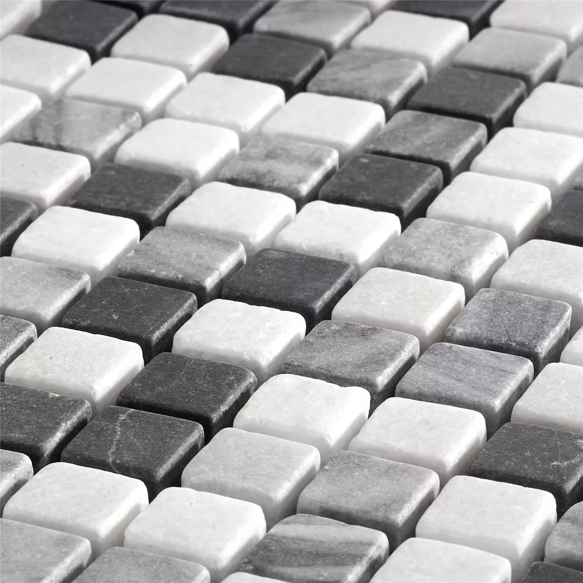 Sample Mosaic Tiles Marble  Black Mix