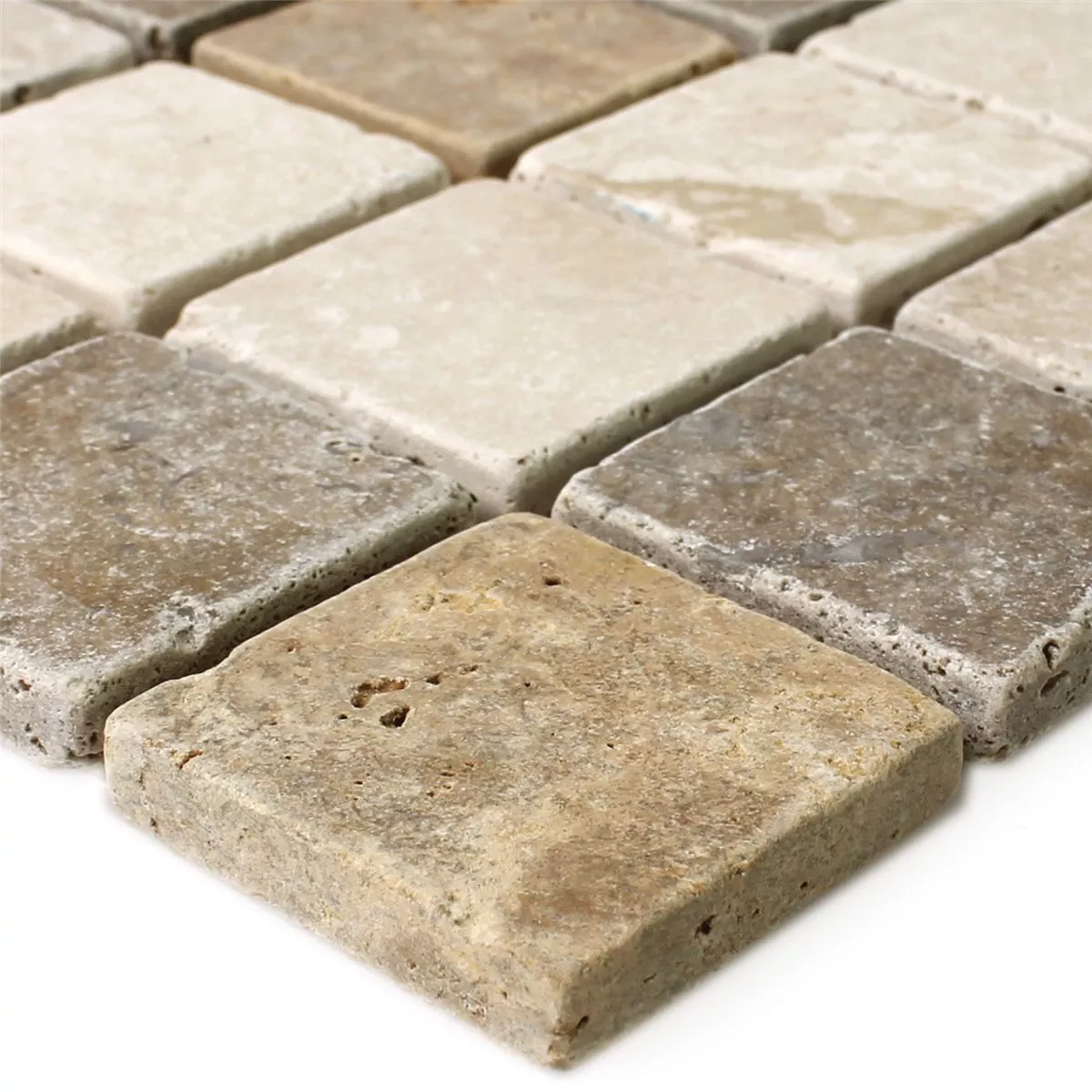 Travertine Mosaic Dustin Tiles Brown Beige Red Travertine Mosaic Dustin Tiles Brown Beige Red