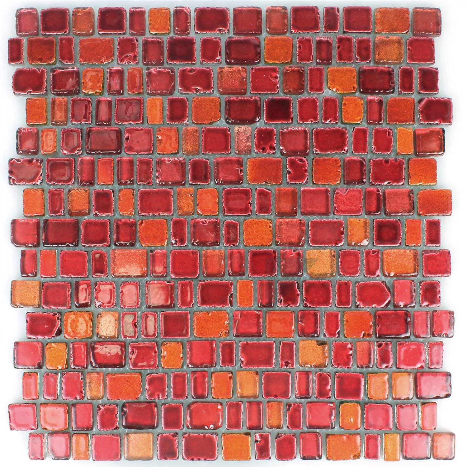 Sample Mosaic Tiles Glass Roxy Redorange