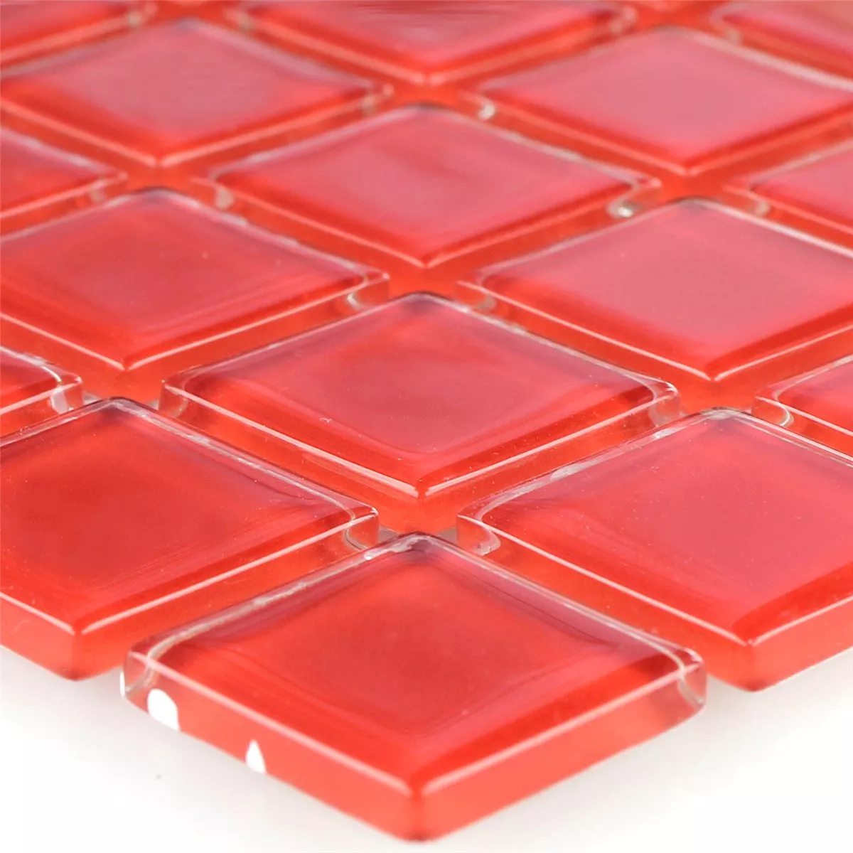 Sample Crystal Mosaic Tiles Glass Red Uni