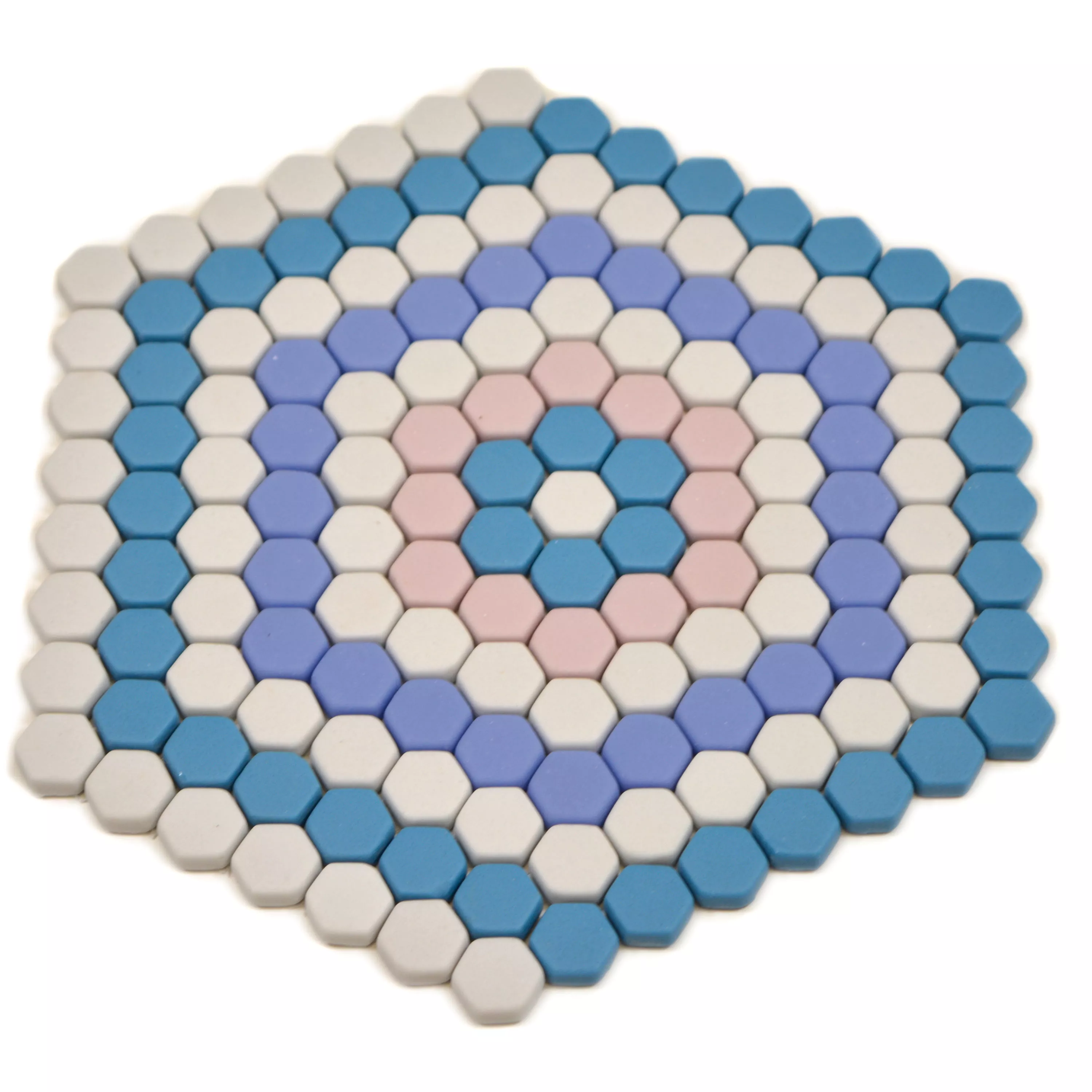 Glass Mosaic Tiles Eco Bahamas Blue Pink Blanc