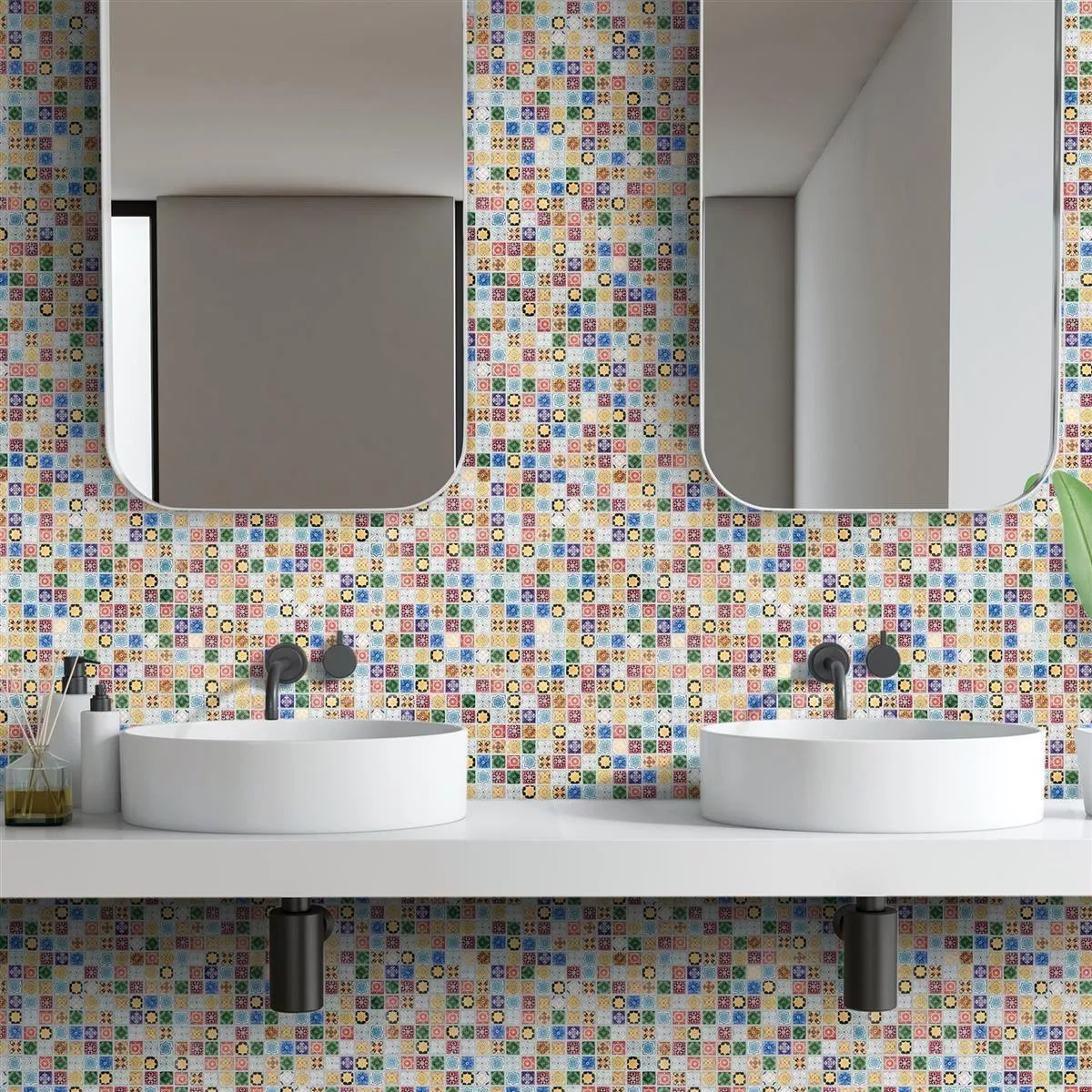 Sample Glass Mosaic Tiles Marrakech Colored