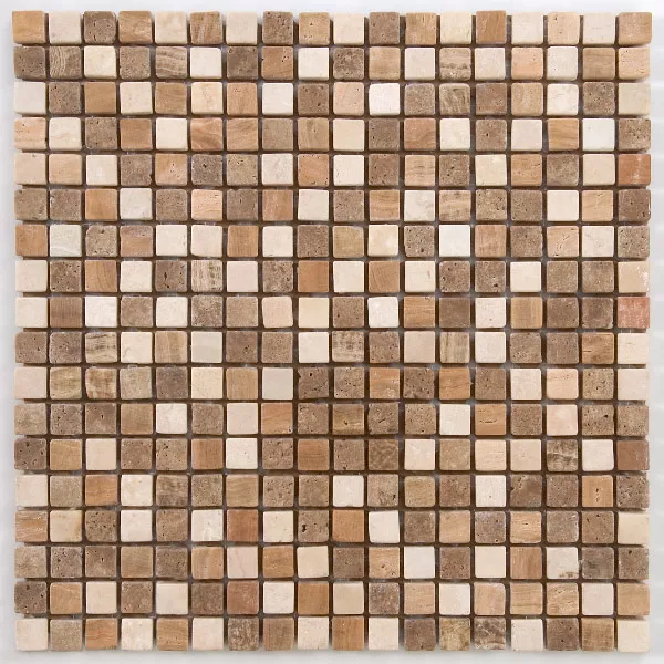 Sample Mosaic Tiles Marble Brown Mix 