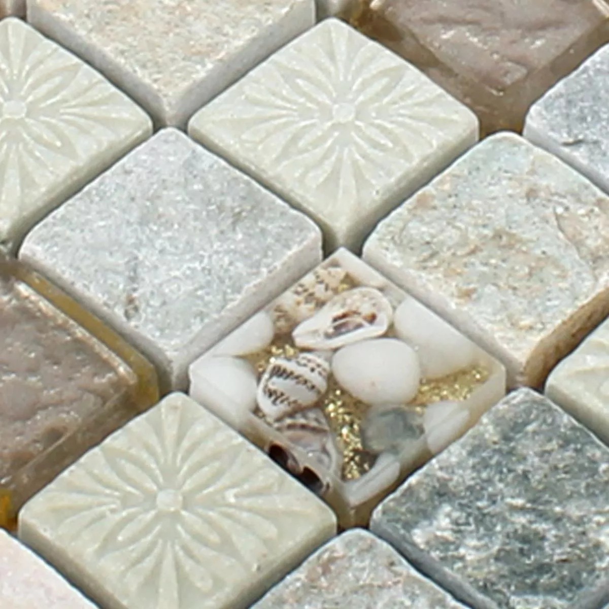 Sample Mosaic Tiles Harmonia Gold Beige