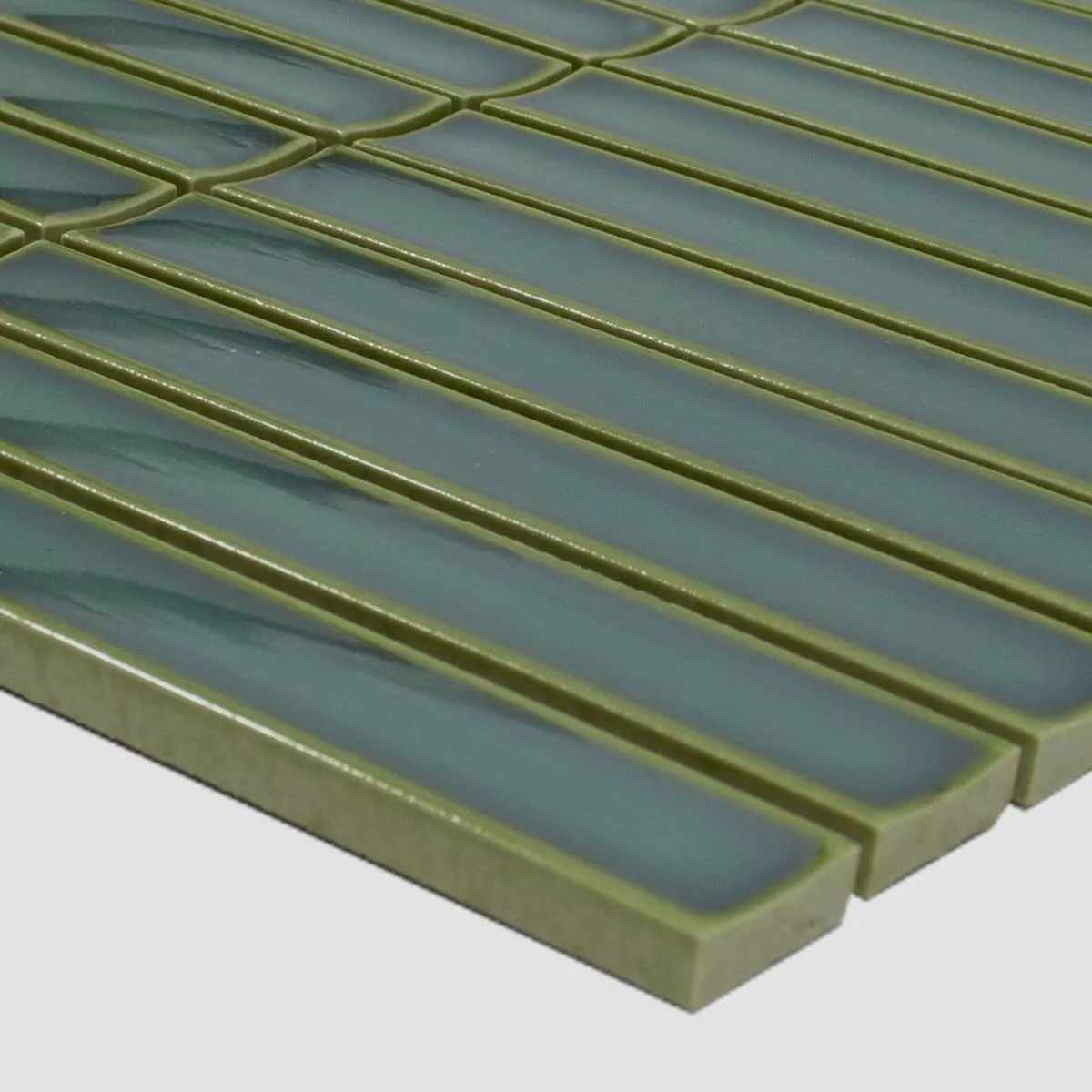 Ceramic Mosaic Tile Guarma Sticks Green