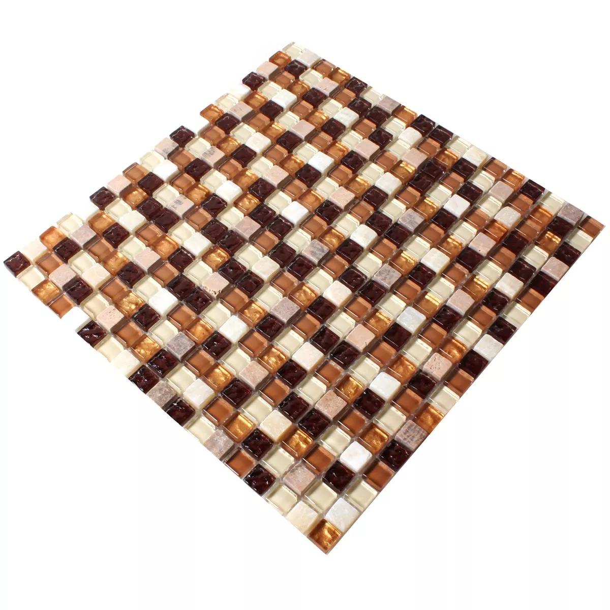 Mosaic Tiles Onyx Marble Brown Mix