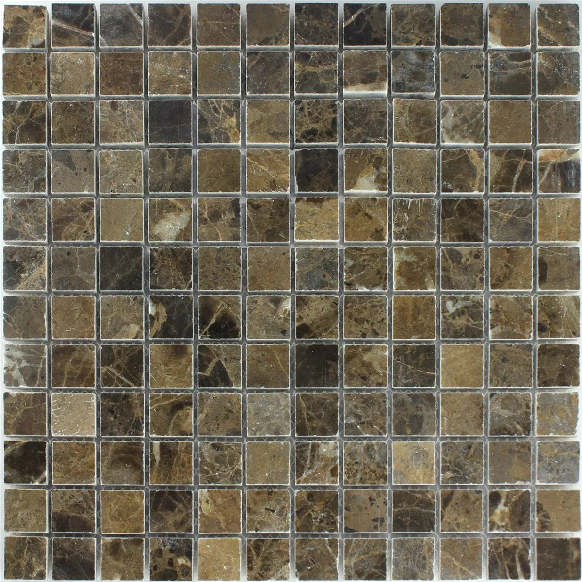 Sample Mosaic Tiles Marble Brown Polished 