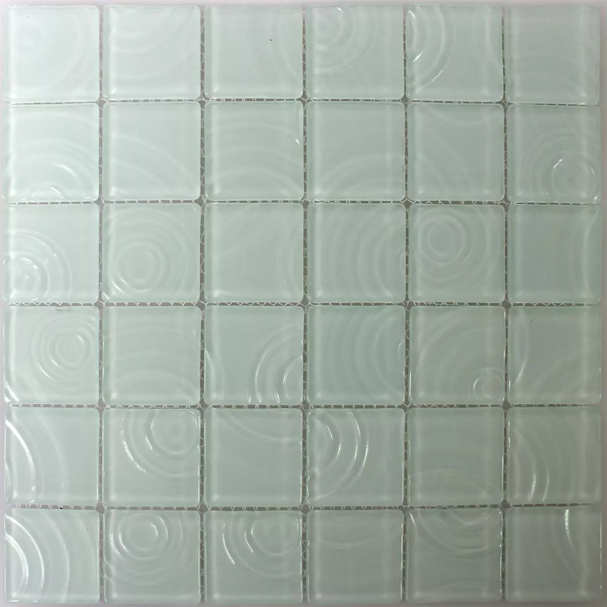 Sample Glass Mosaic Tiles Circle Effect Bottle Green