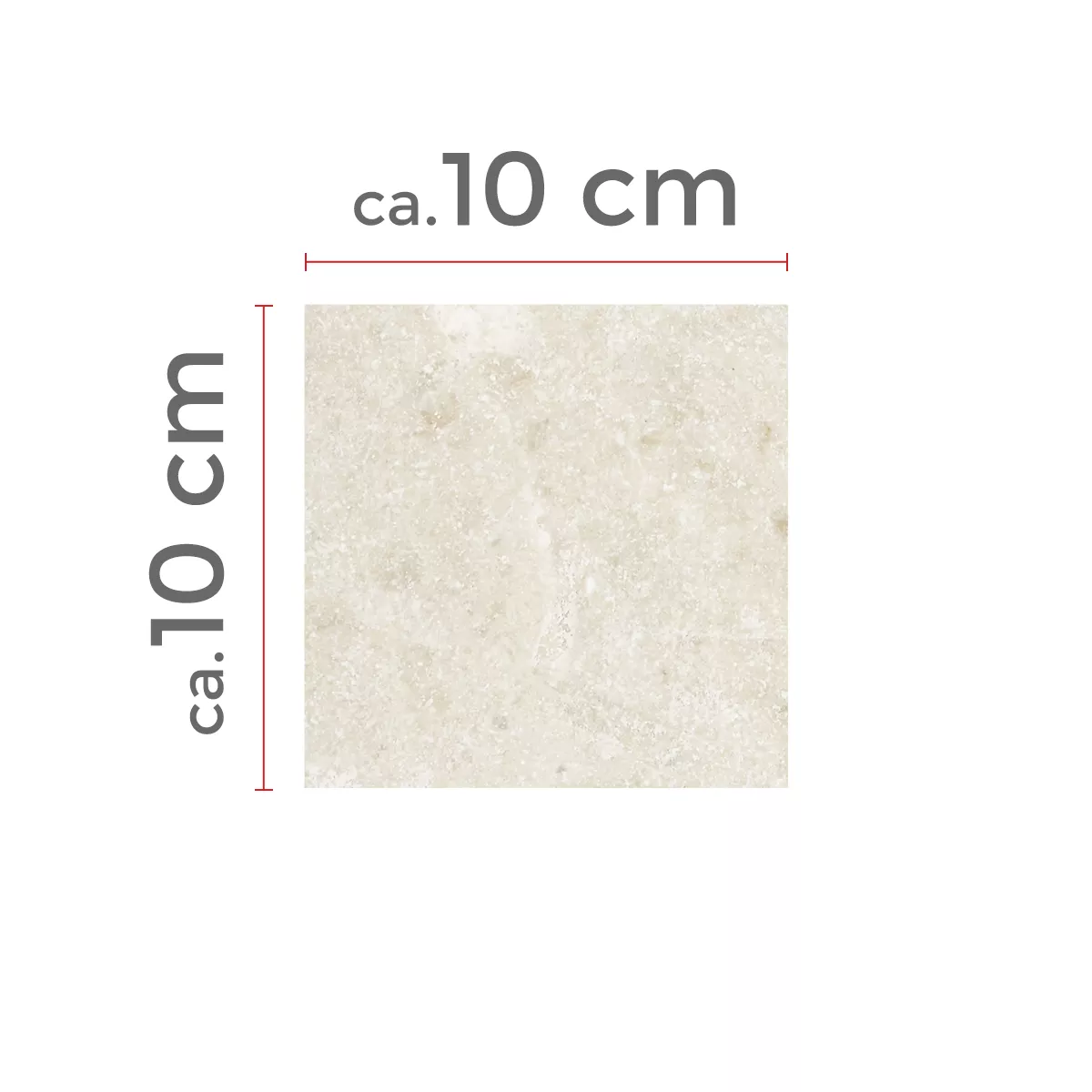 Sample Natural Stone Tiles Marble Afyon Beige 10x10cm